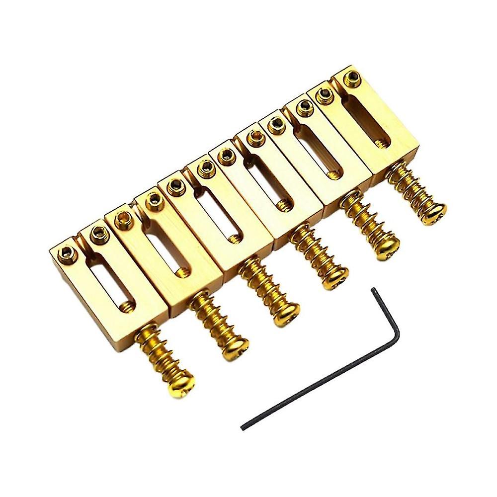 6 Set Bridge Sella per Solid Brass Electric Guitar Bridge Bridge Code String Pull String Code Stri