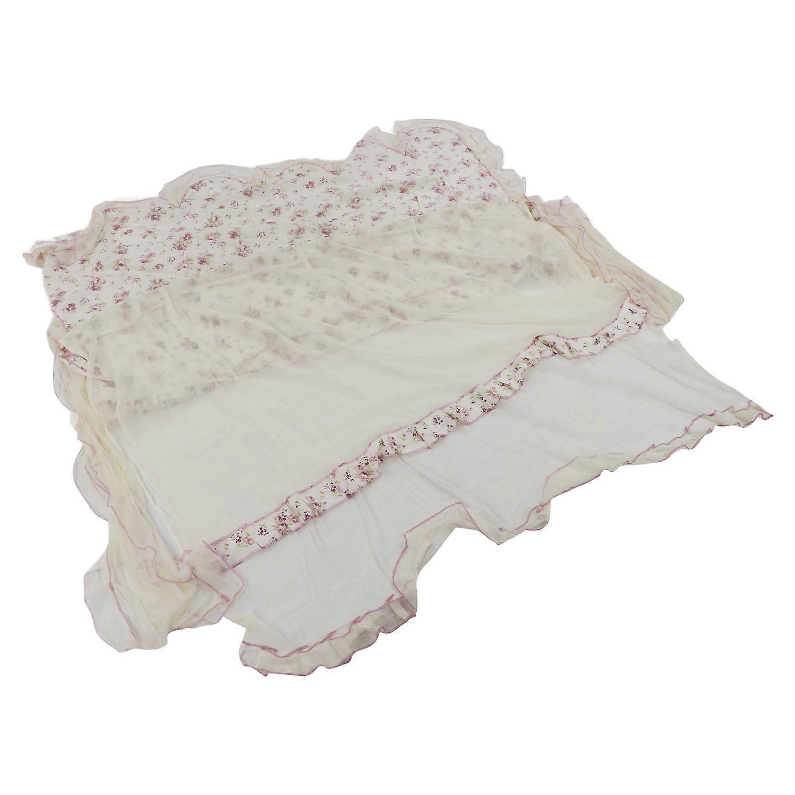 Upright Piano Chair Full Cover Floral Printed Lace Cloth Upright Piano Dustproof Full Cover