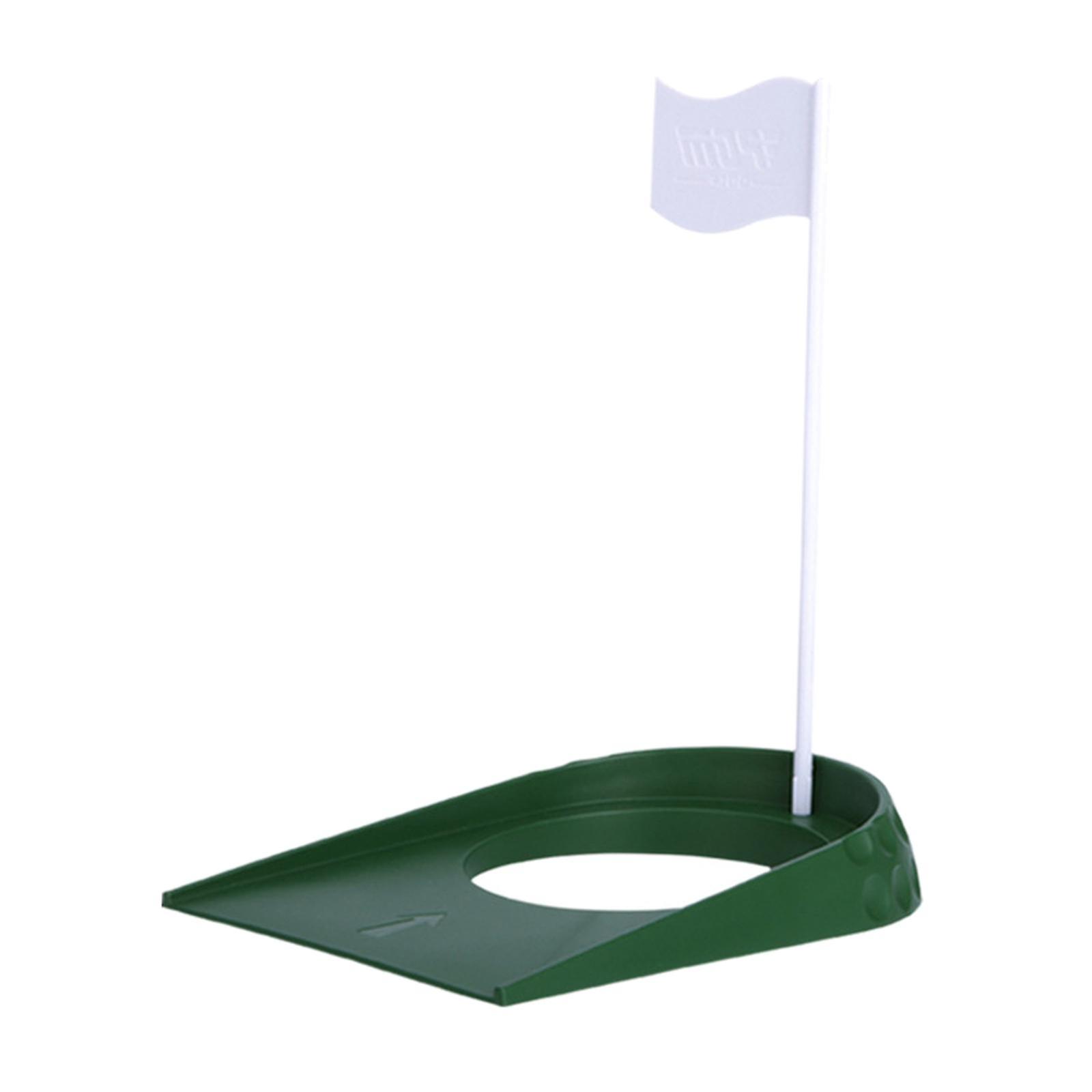 Golf Putter Green Hole Cup Practice Aid Yard Adjustable Flagpole Hole Indoor