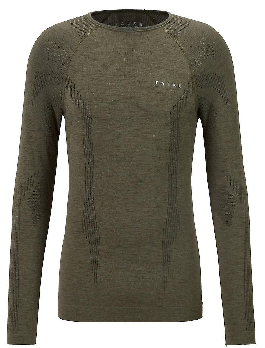 Falke Wool Tech Long Sleeve Shirt - Olive Green