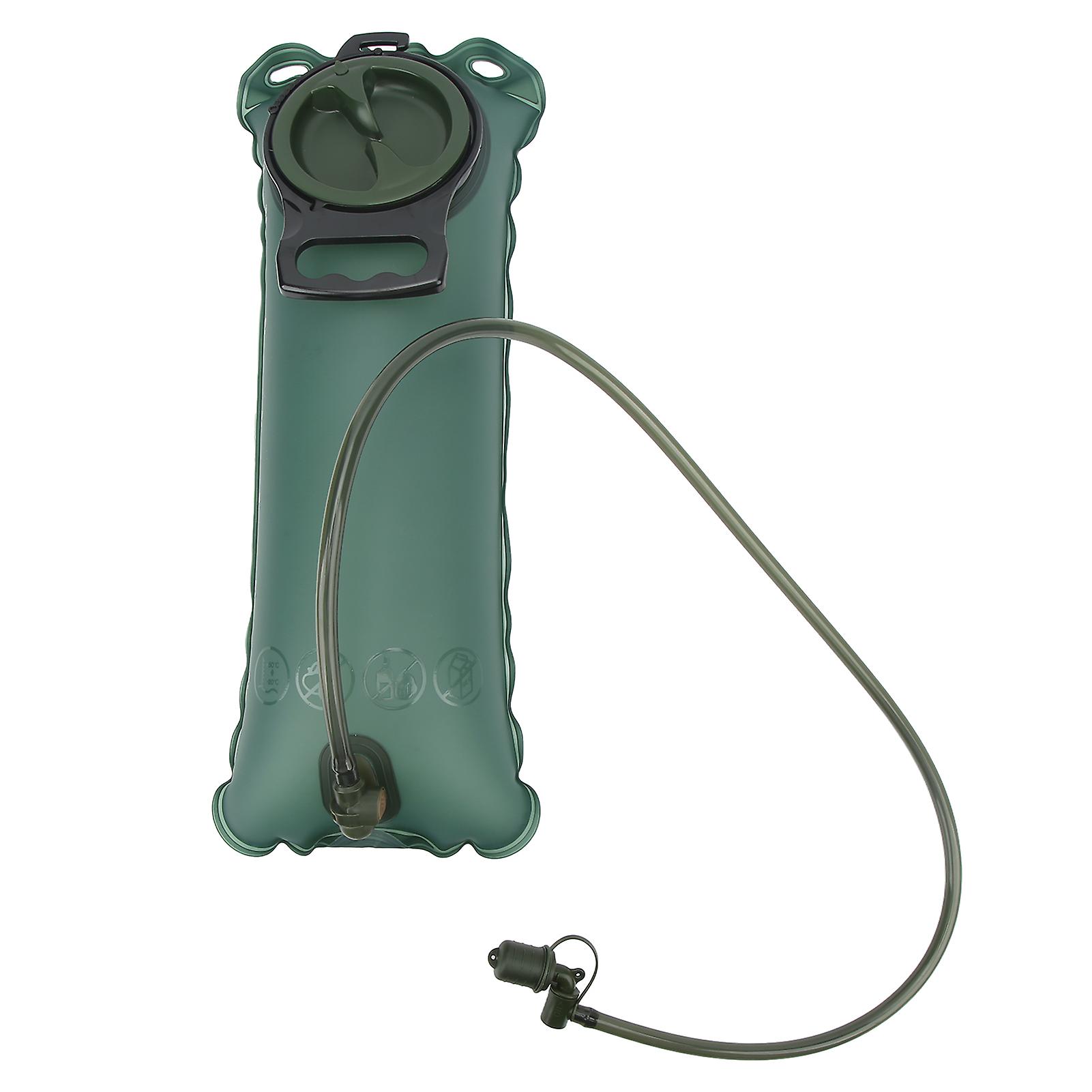 Water Pouch Hydration Pack Portable Thicken TPU Water Hydration Pack for Traveling Mountaineering OD Green 2L