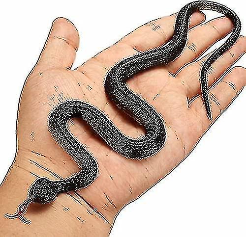 Noir et jaune Snake Simulation Snake Fake Snake Small Snake Soft Rubber Snake Spoof Toy