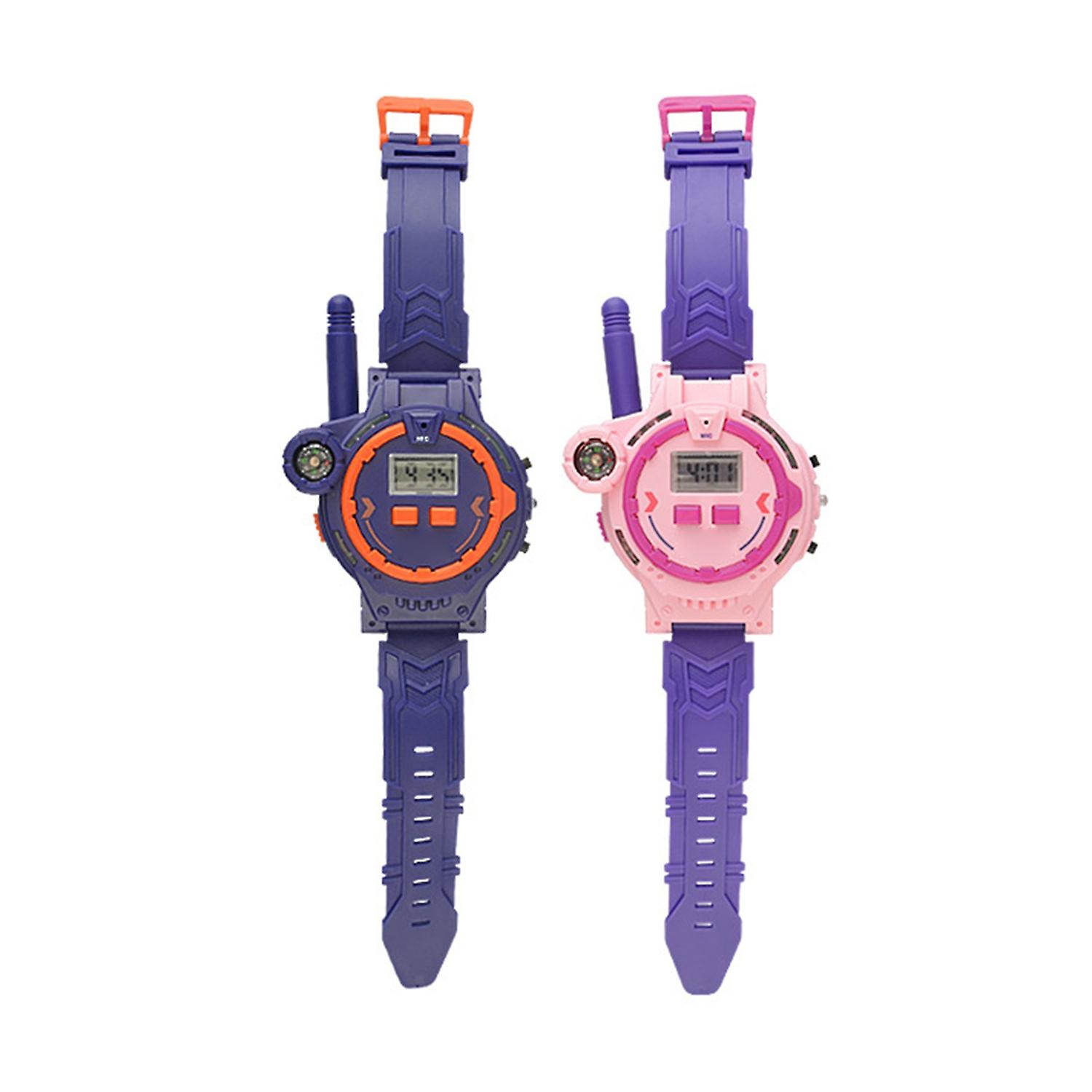 1 Set Kids Walkie Talkie with Flashlight Built-in Compass Time Display Parent-child Interactive