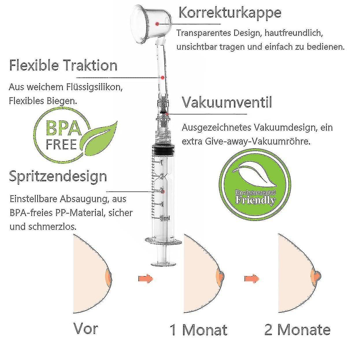 Sutek Corrector Aspirator Corrector Kobiety Sutki Sutki do płaskich sutków