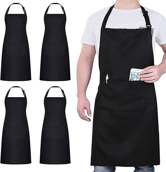 Pack 2 Pocket Chef Aprons Black Professional