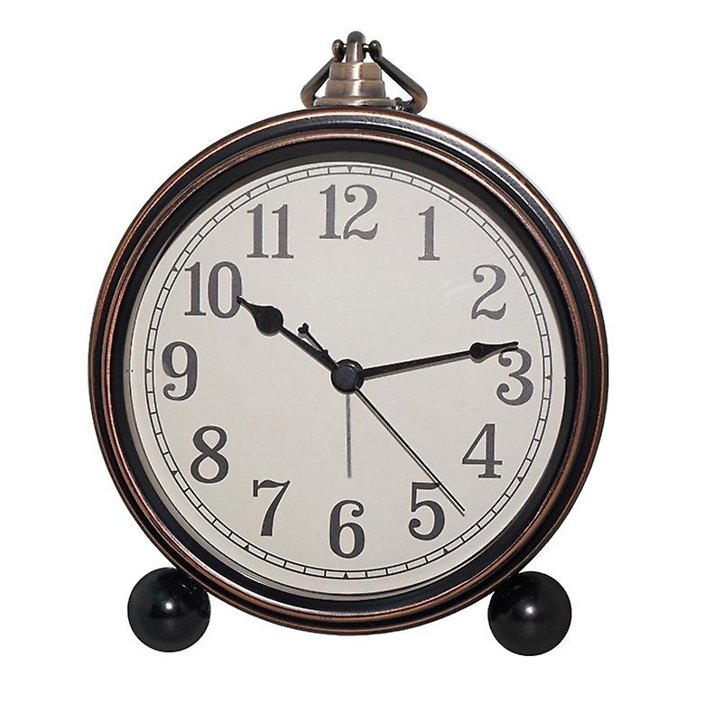 Retro Iron Alarm Clock Black