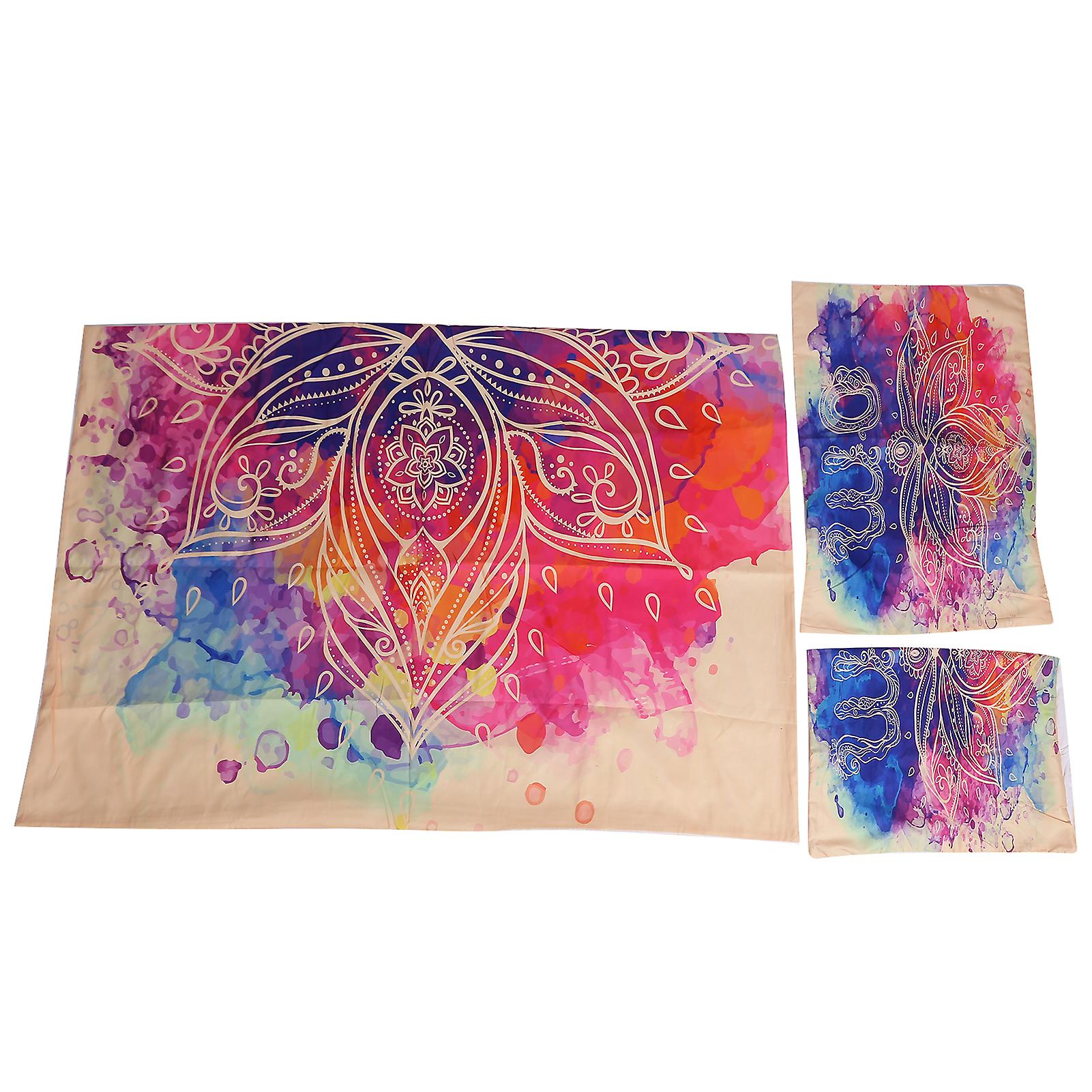 Bohemian Style Duvet Cover Pillowcase Kit Printing Bedding Necessary Home Decoration220x240cm \/ 86.6x94.5in