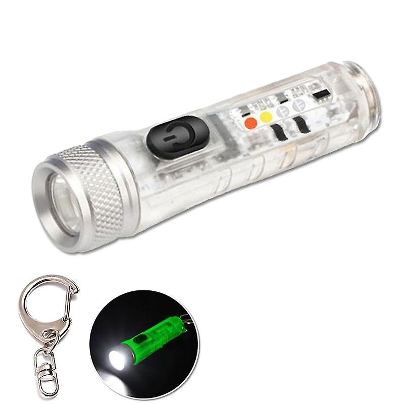 Mini Keychain Flashlight LED Rechargeable Torch Portable Magnetic USB Charging Flashlight High Power