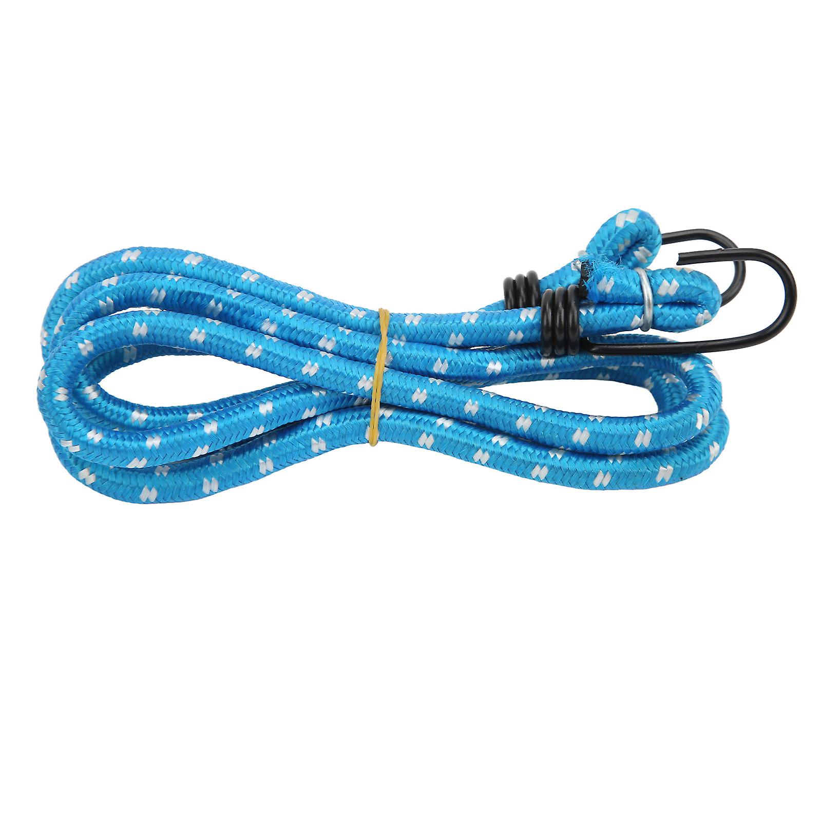 Elastic Cords with Hooks, Rubber Straps for Bike Racks and Camping, Blue
