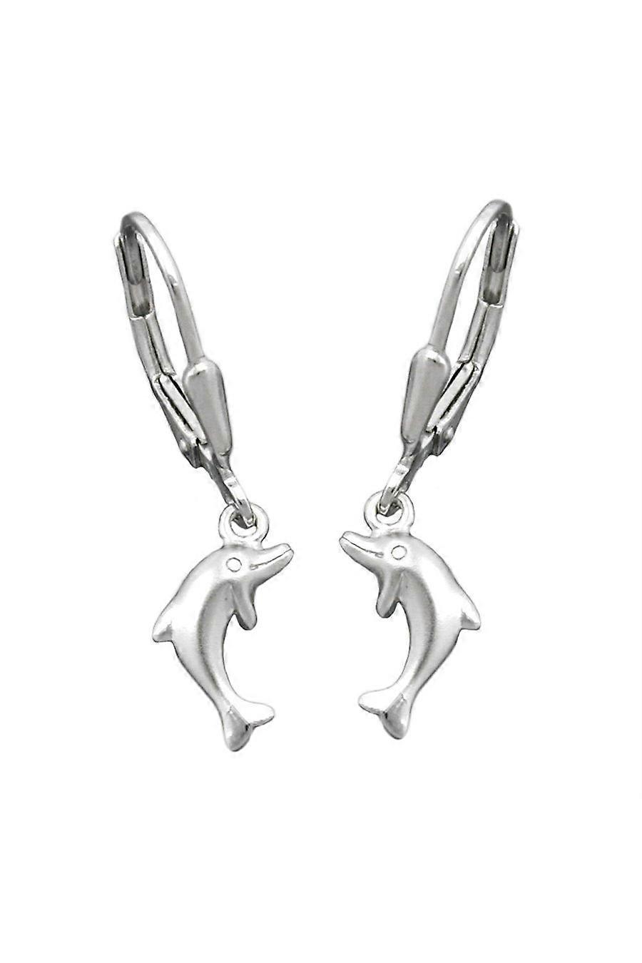 Leverback Earrings Dolphins Silver 925 - Gl93351