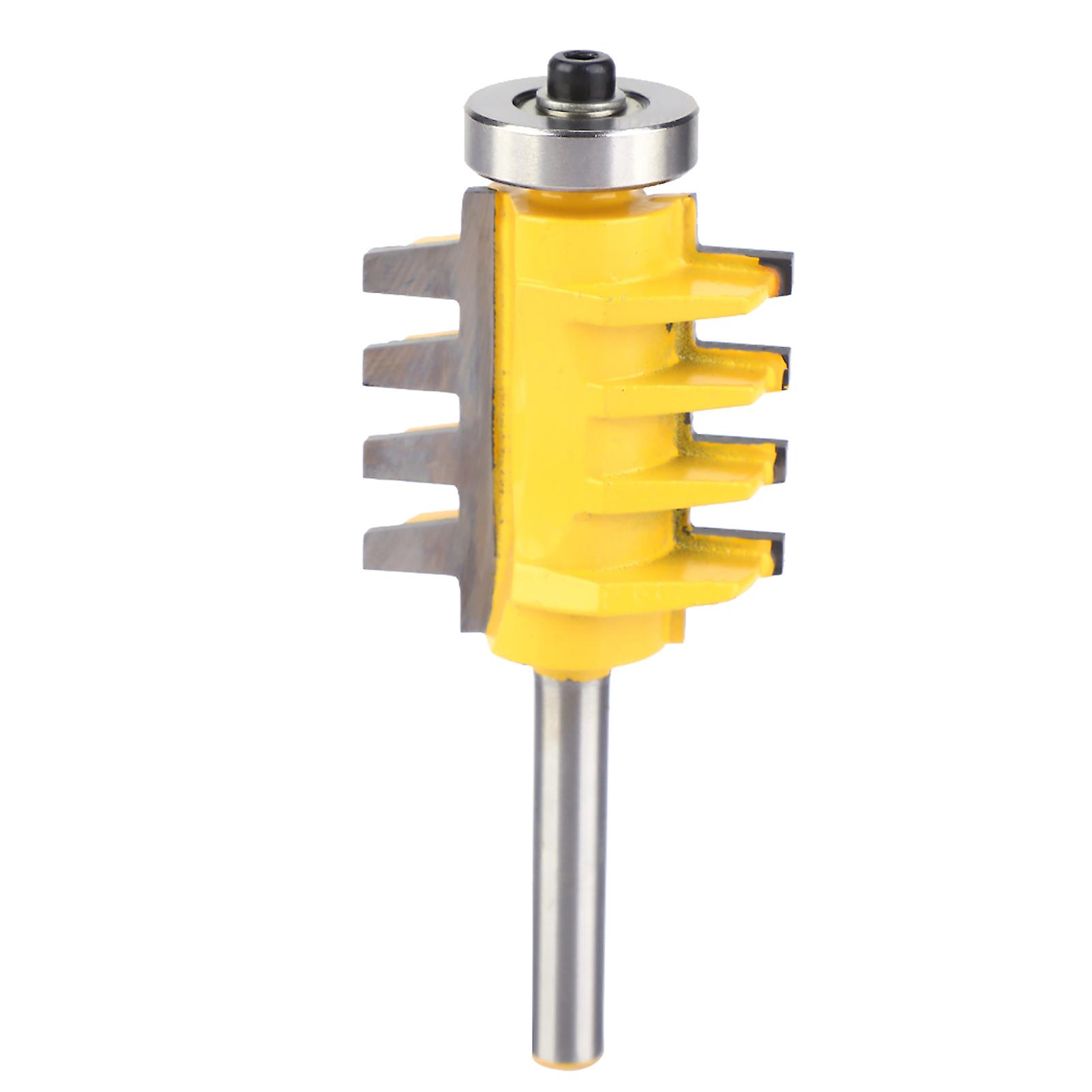 1/4" Shank Router Bit Finger Joint Tenon Cutter Woodworking Milling Tool for Precision Wood Joinery and Crafting
