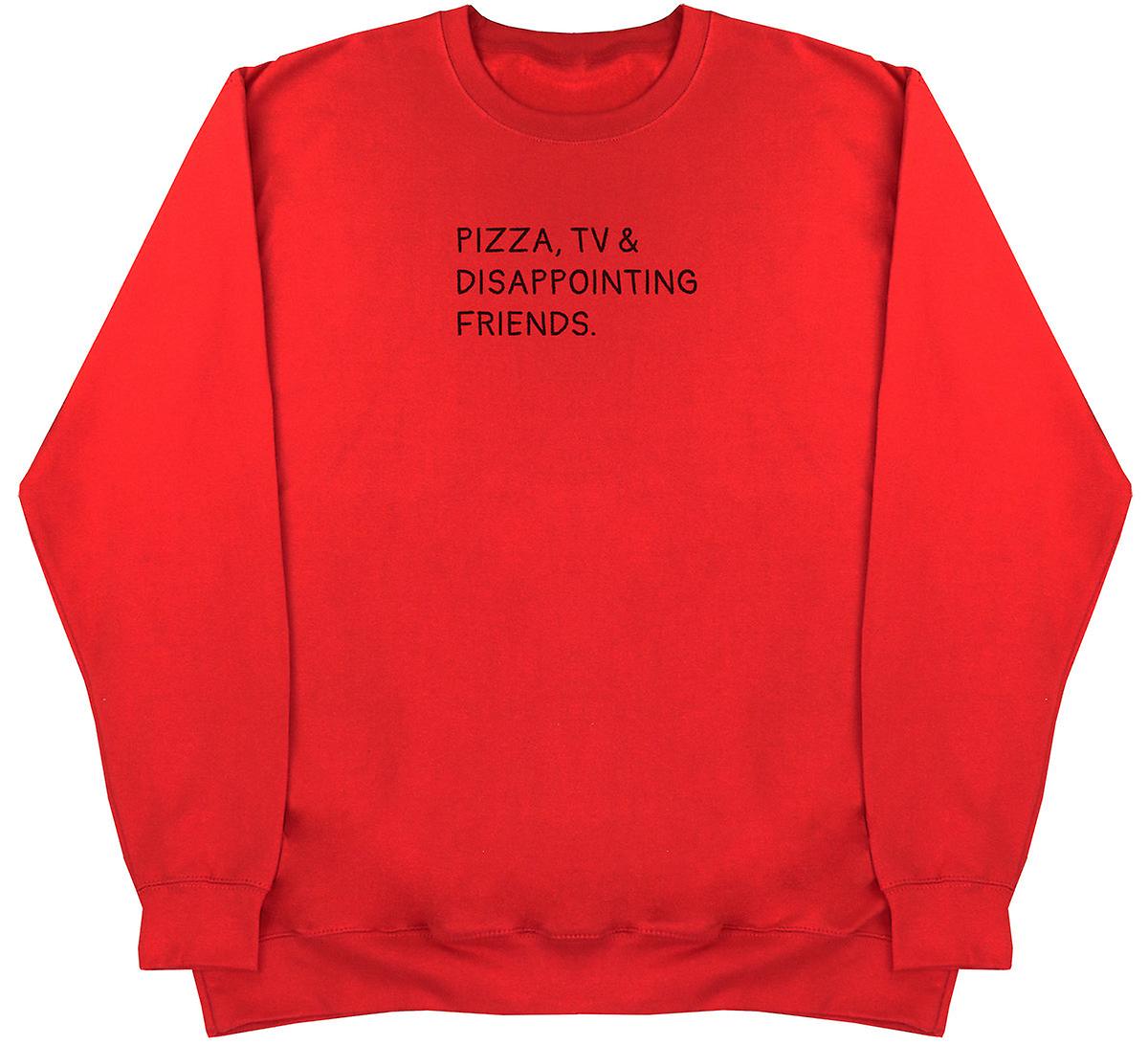 Pizza, Tv & Disappointing Friends - Kids Oversized Comfy Sweater