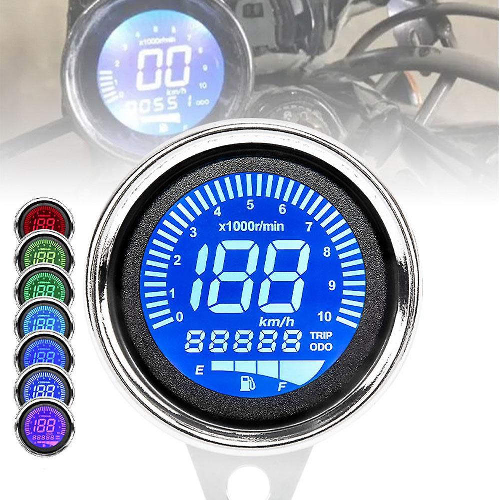 Motorcycle LCD Digital Meter Multi‑Functional Odometer Speedometer Tachometer RPM Fuel Level Gauge MPH H Dropshipping