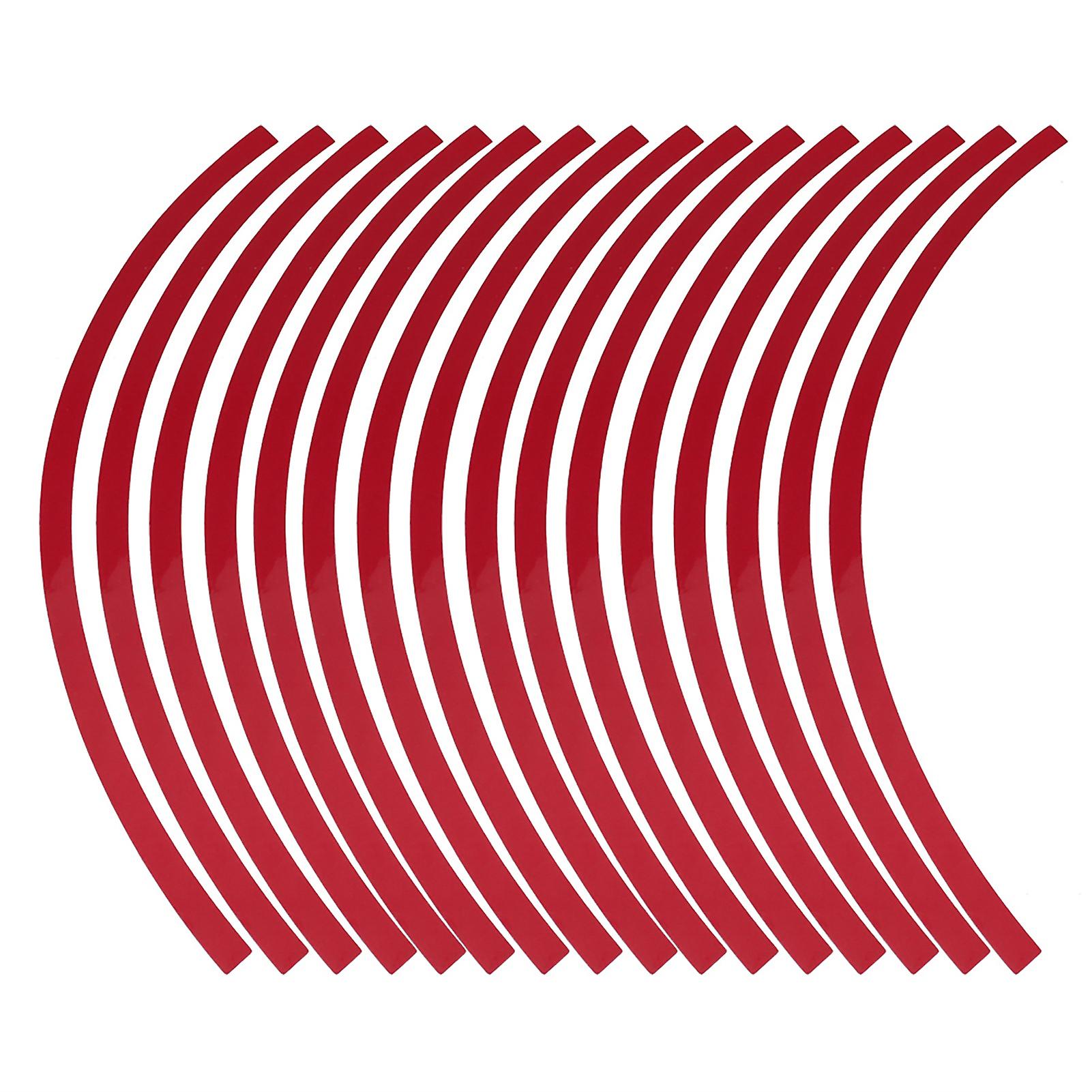 Universal Reflective Stripe Sticker for Car Motorcycle Wheels 6 Colors Bright Red