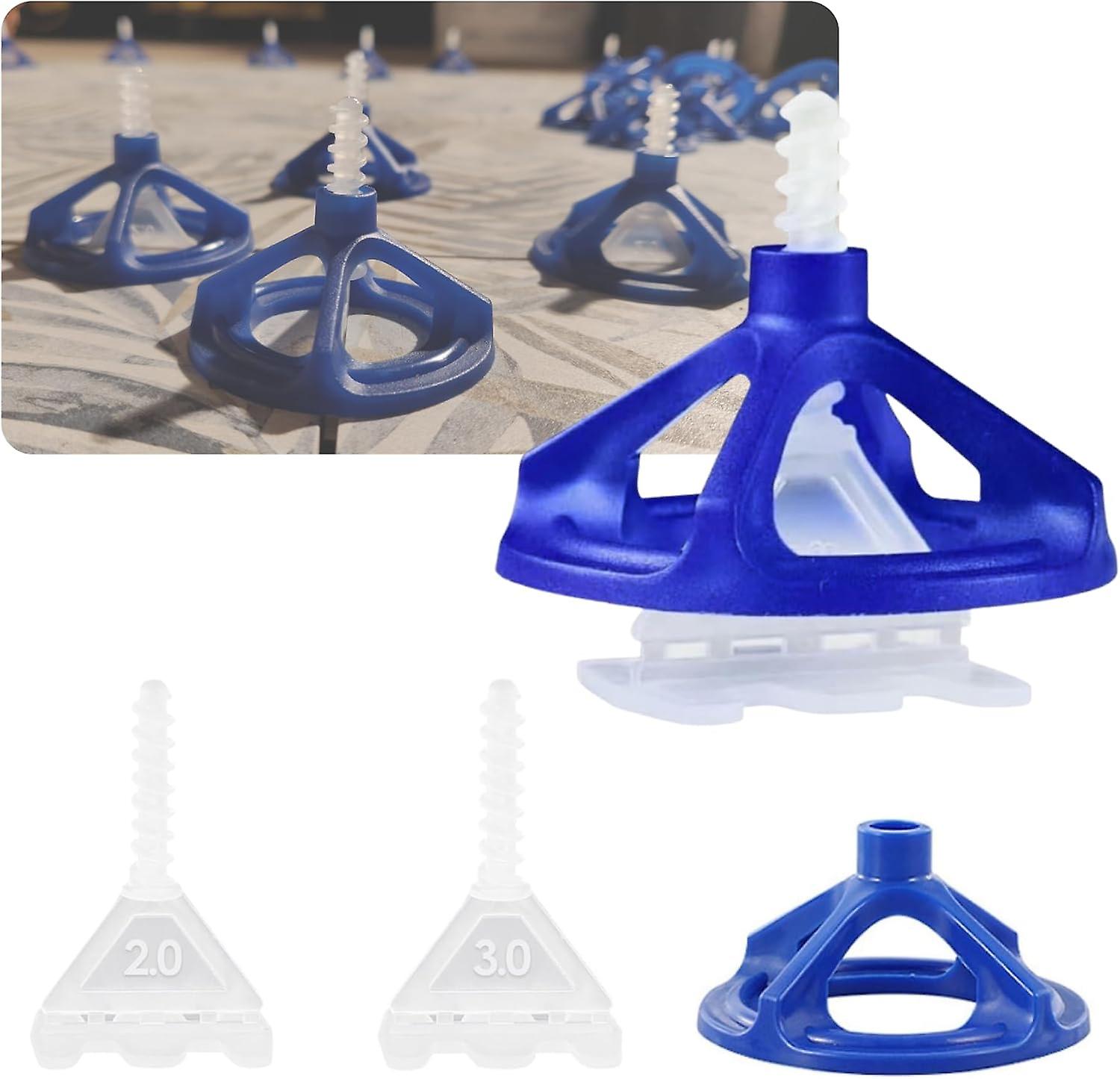 Self-Leveling Tile Spacer Kit 2mm x100 + Reusable Dial x100 I Easy for DIYers and Tilers Leveling Tool + Floor and Wall Tiling Wedge I Tiles Thicknes