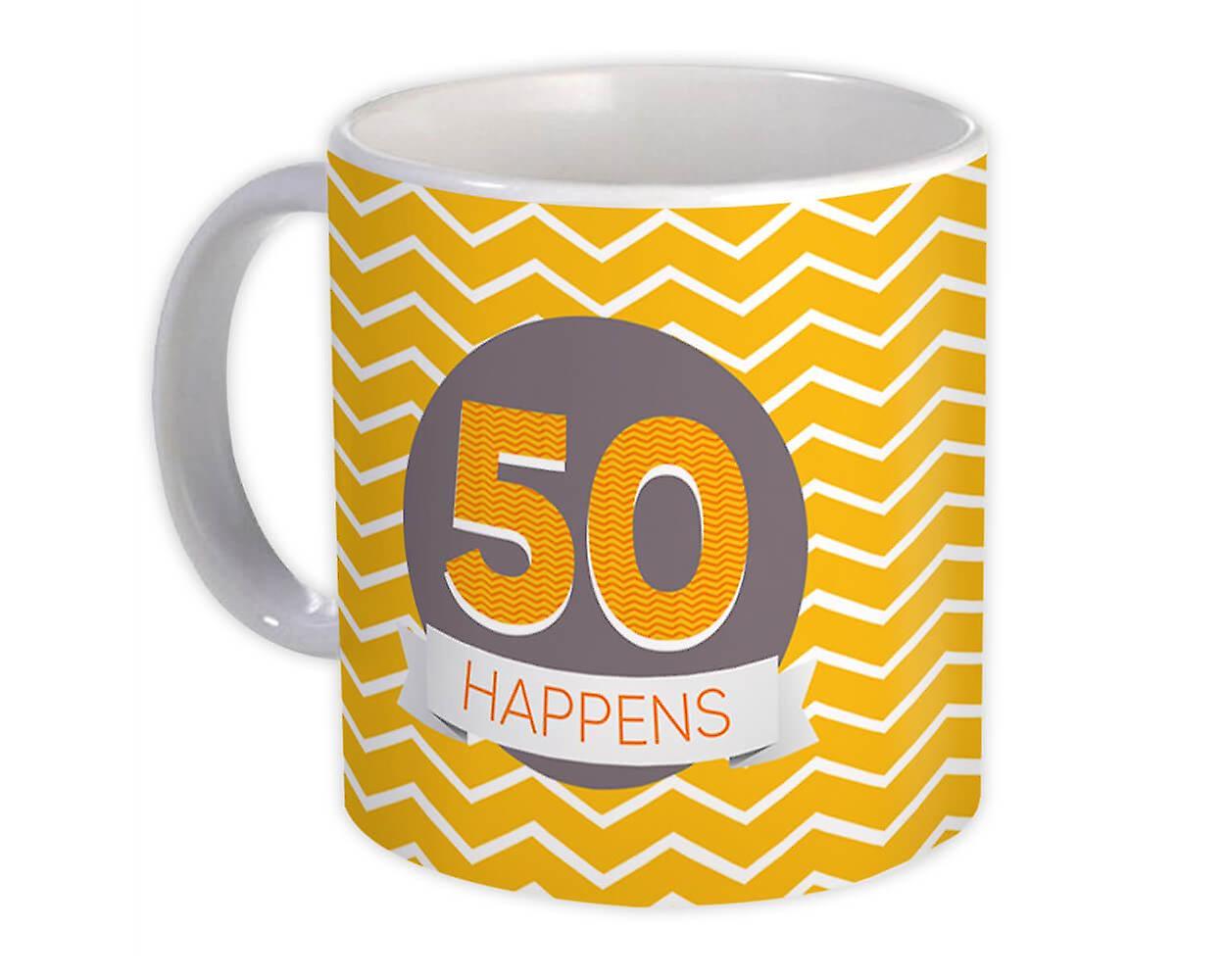 Gift Mug: 50 Happens Birthday