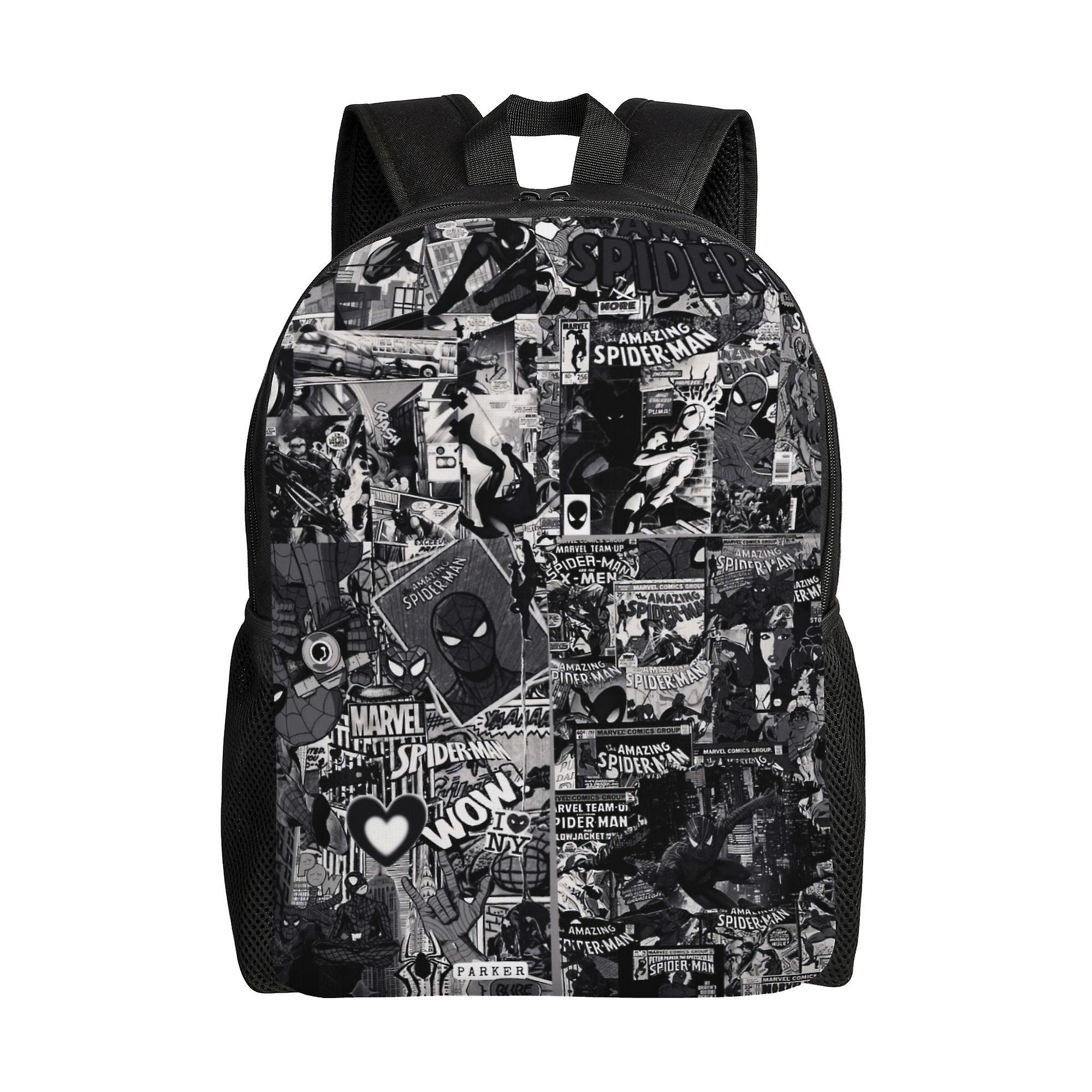 Spider Man Backpack, Adult Kids Simple Lightweight Casual Backpack for Children Student, Travel Backpack Laptop Backpack for College Work Camping