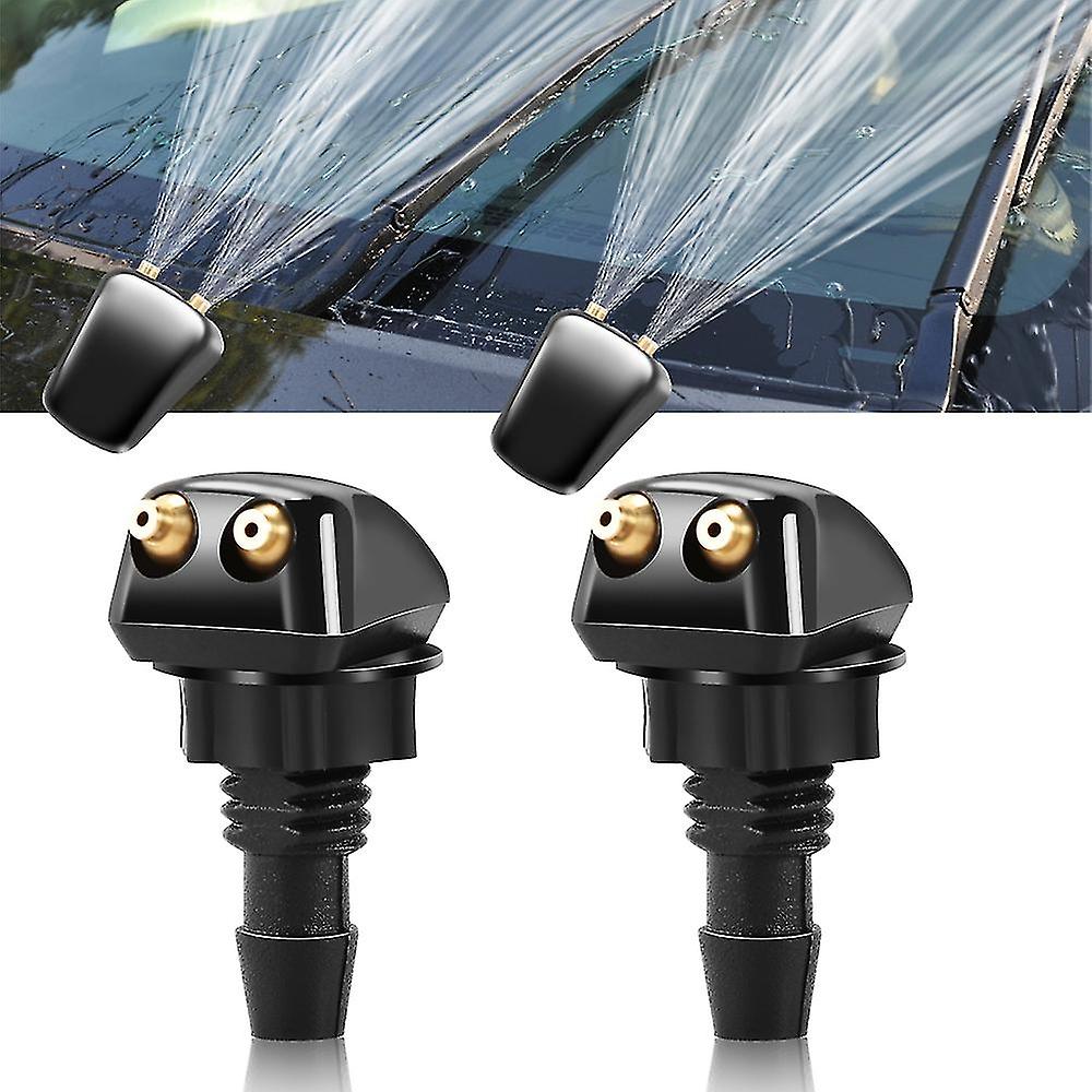 2x Universal Front Windshield Washer Wiper Nozzle Sprayer For Citroen C4 C1 C5 C3 C6 C-elysee Vts Pi
