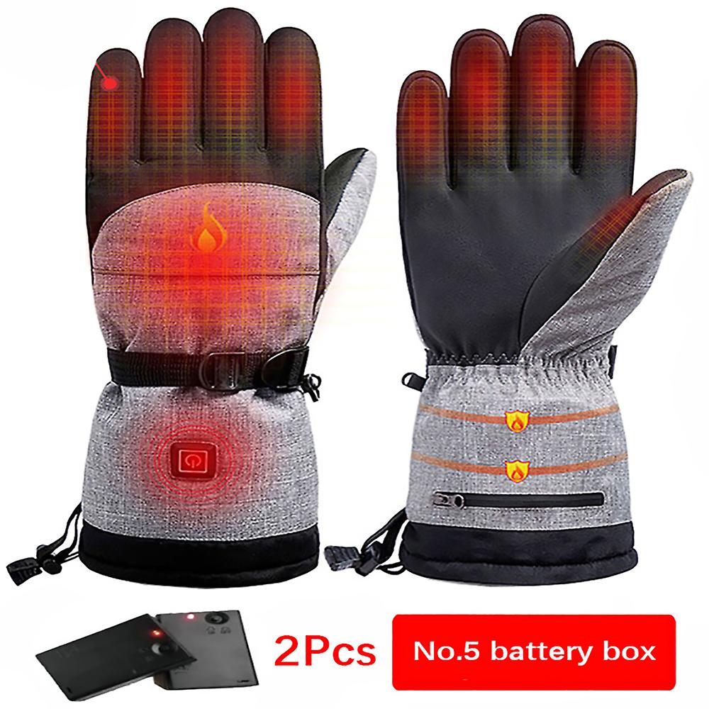 الشتاء الحرارية ساخنة قفازات بطارية تعمل بالطاقة دراجة نارية التدفئة قفازات للماء شاشة تعمل باللمس اليد أكثر دفئا لركوب الدراجات التزلج