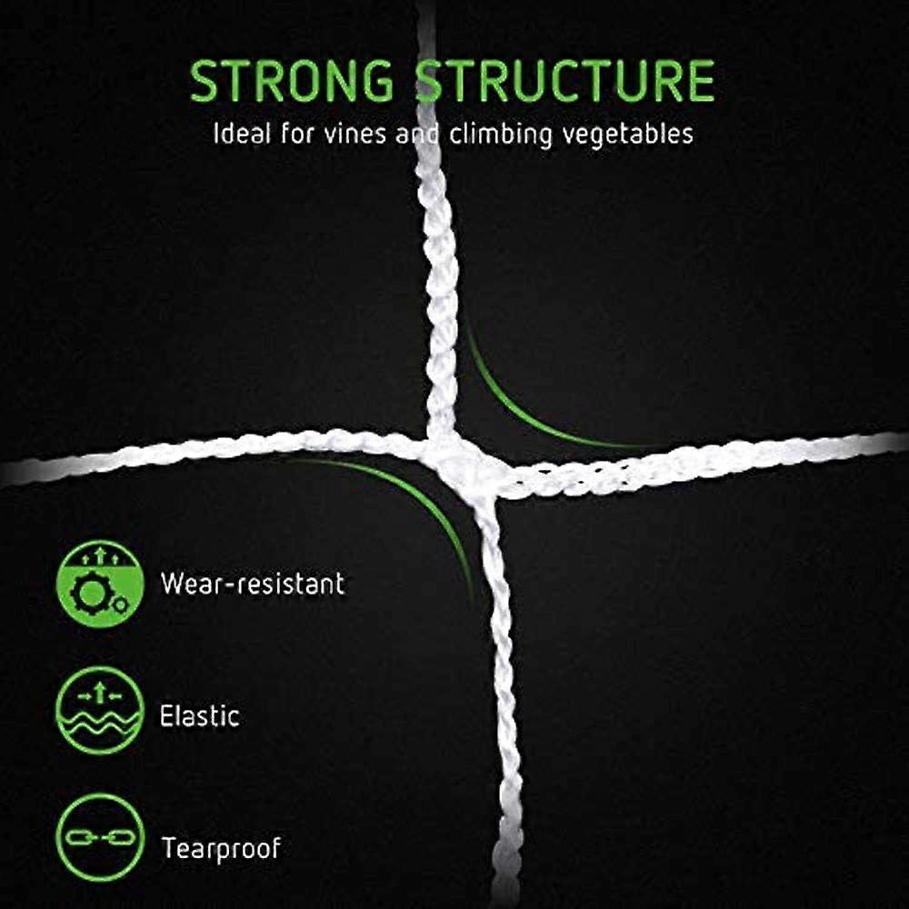 1.67m x 10m Garden Netting Polyester Trellis Netting Plant Pea Support Netting For Flower Climbing (White)