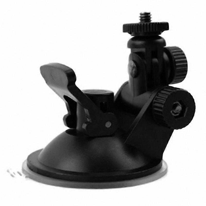 Car Driving Recorder Mount Bracket Mini 360 Degree Screw Connector Rack Black GPS Suckerholder Auto Interioraccessories 1pc