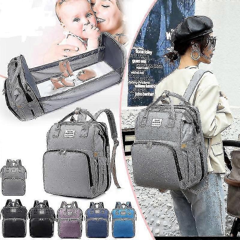 8 em 1 mochila saco de fralda, sacos de maternidade de viagem com presentes de cama dobráveis ao ar livre