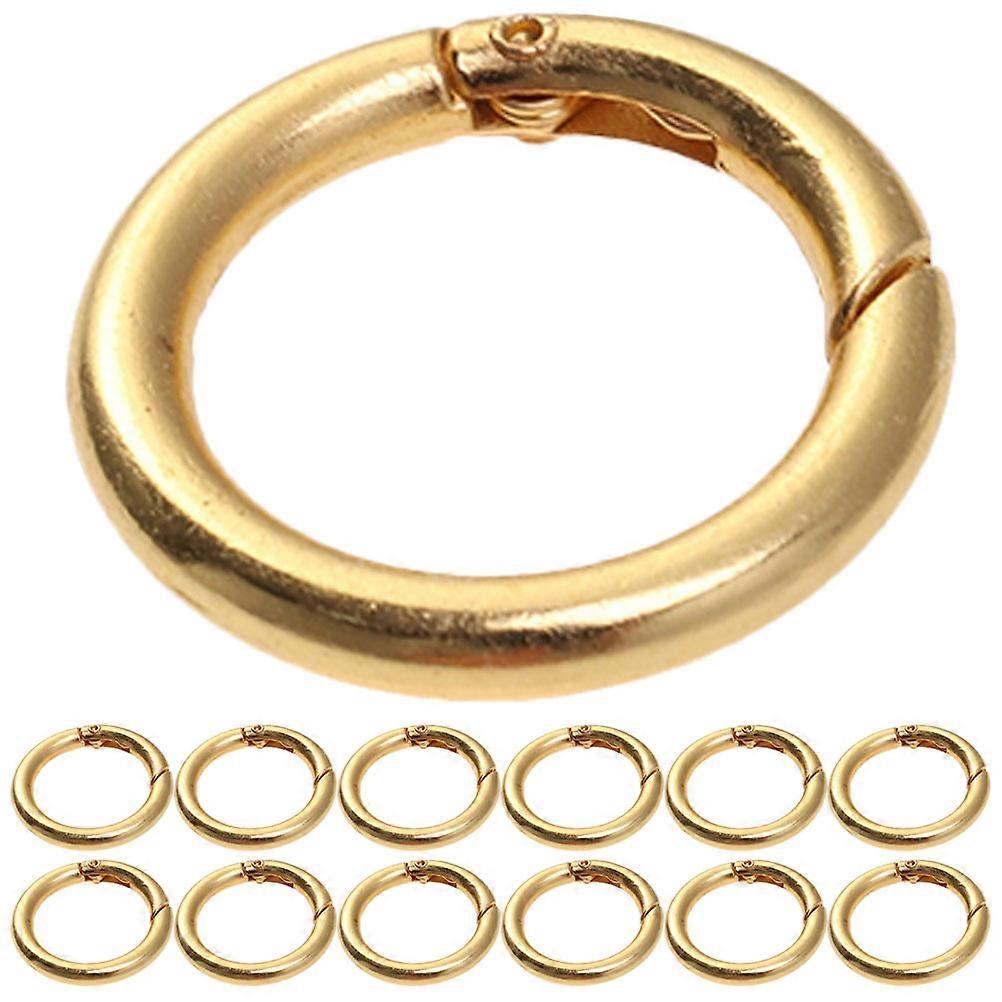 15pcs Zinc Alloy Key Ring Open Jump Rings Split Key Ring Polished Plated Spring Rings