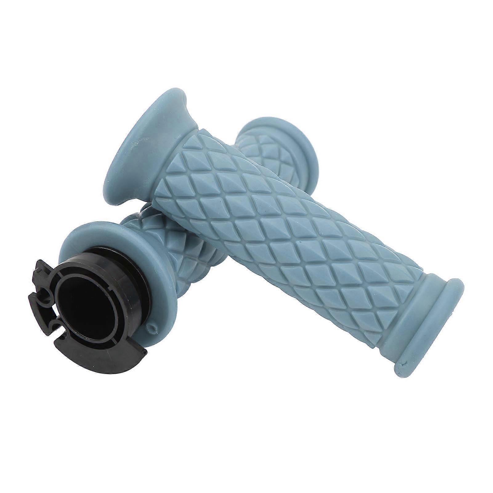 1 Pair 22mm Throttle Handle Grips Universal Comfortable Grasp Fit for Scooter GY6 50cc 80cc 125c 150cc Blue