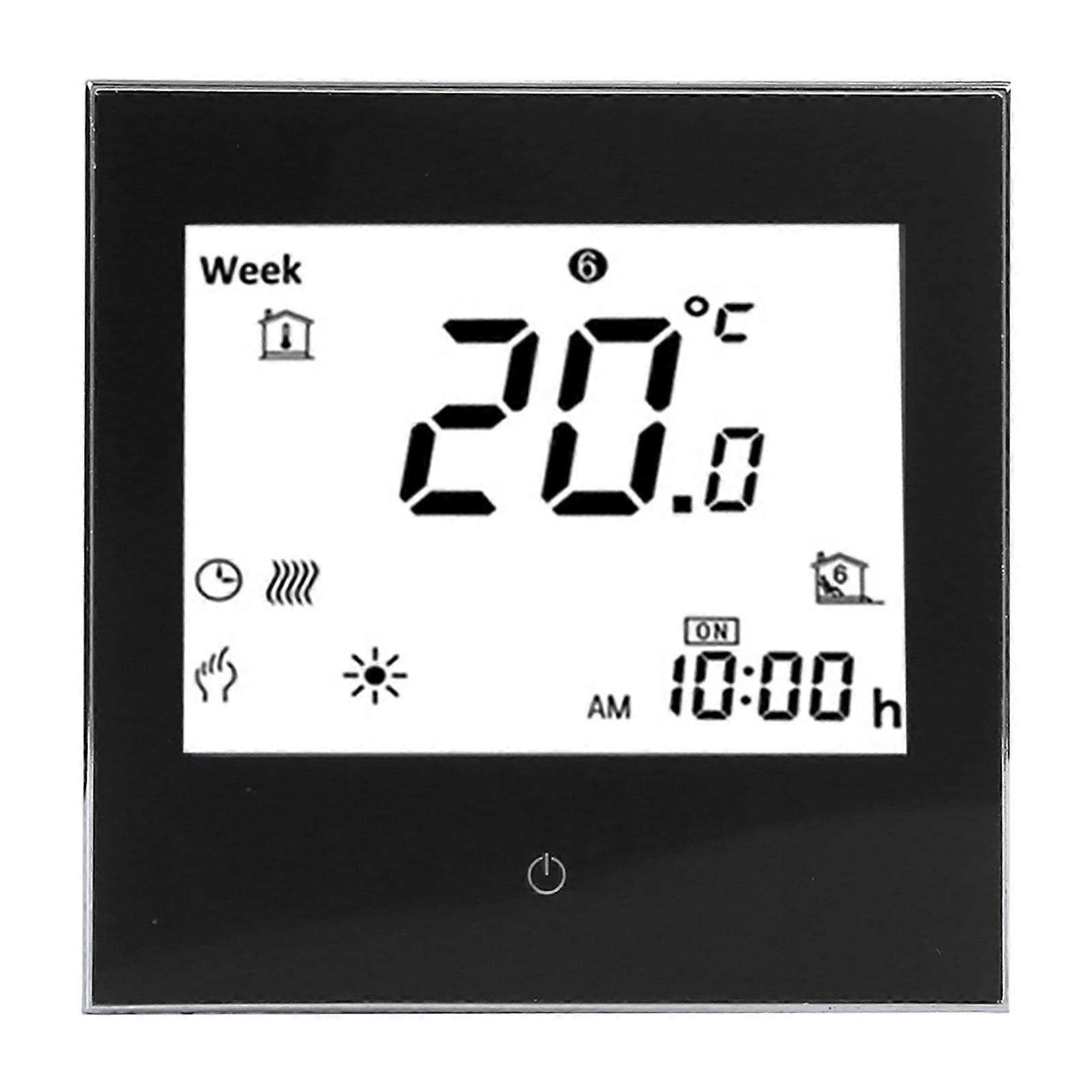 Heating Room Thermostat Weekly Programmable Lcd Display Touching Screen 5a Ac110230v