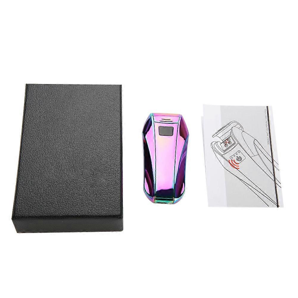 USB Rechargeable Windproof Cigarette Lighter Fingerprint Sensor Type Power Display Colorful