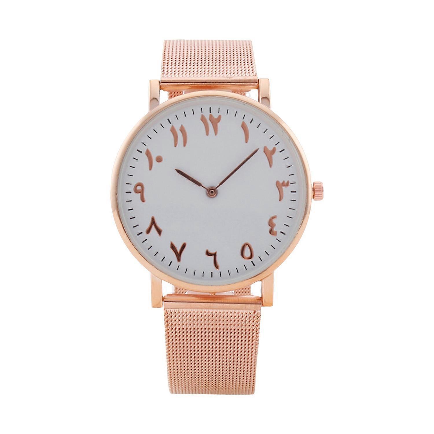 BoSaiD Femmes Montre Cadran Rond Quartz Mouvement Alliage Arabe Nombre Vérification du temps Haute Précision Dame
