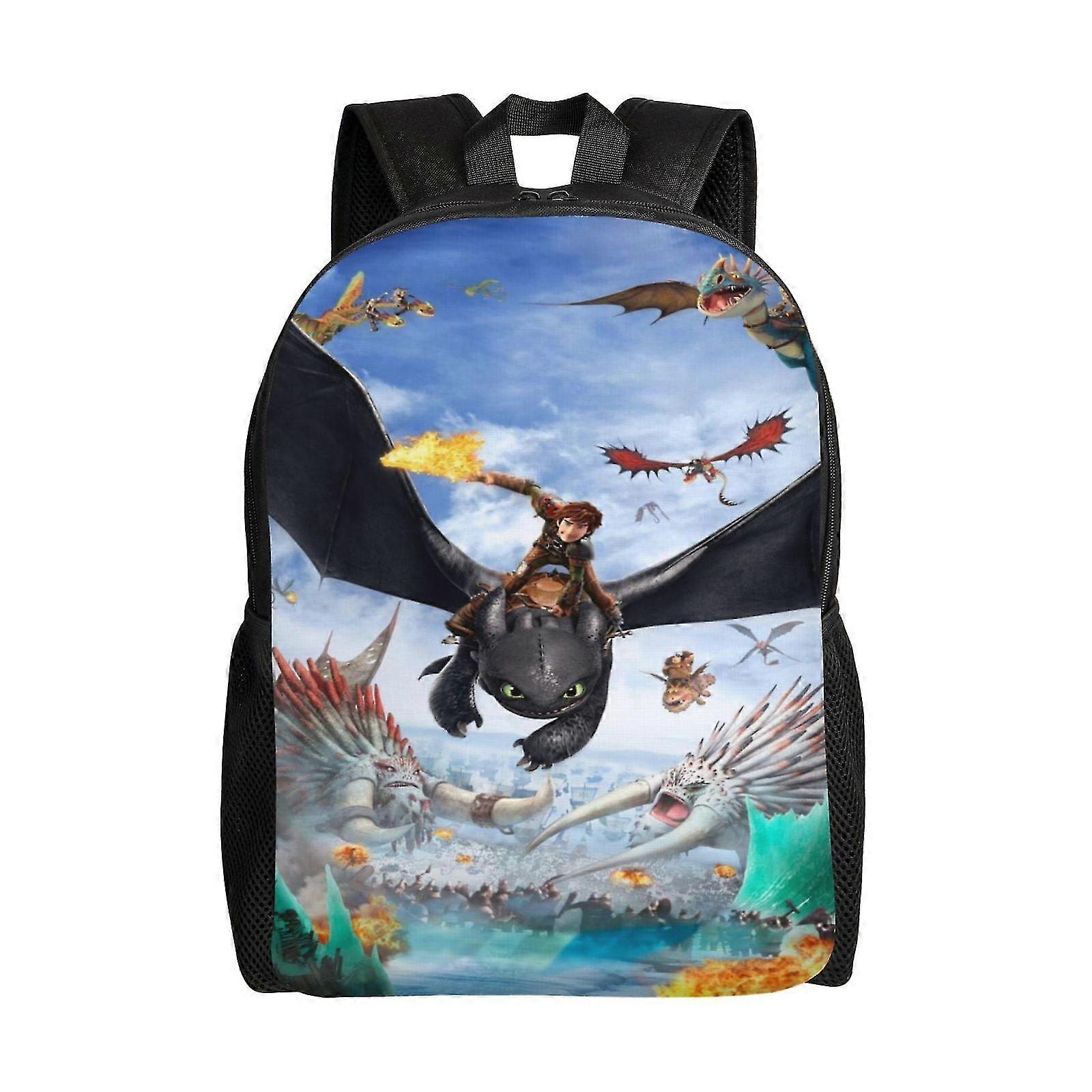 الأطفال كيفية تدريب التنين الخاص بك حقيبة ظهر بلا أسنان مقاومة للماء حقائب مدرسية جامعية حقيبة كتب السفر المشي لمسافات طويلة التخييم حقيبة نهارية للبالغين المراهقين الأولاد البنات