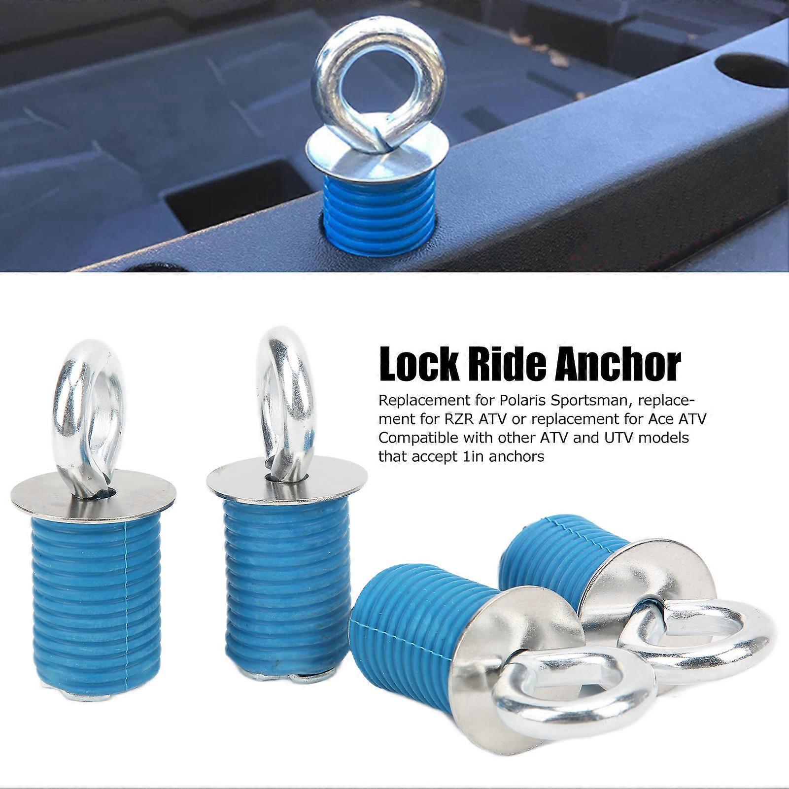 Kit d'ancrage pour VTT 4 pièces 1 pouce, en caoutchouc, acier inoxydable, verrouillage par torsion, outil de remplacement pour Polaris Sportsman