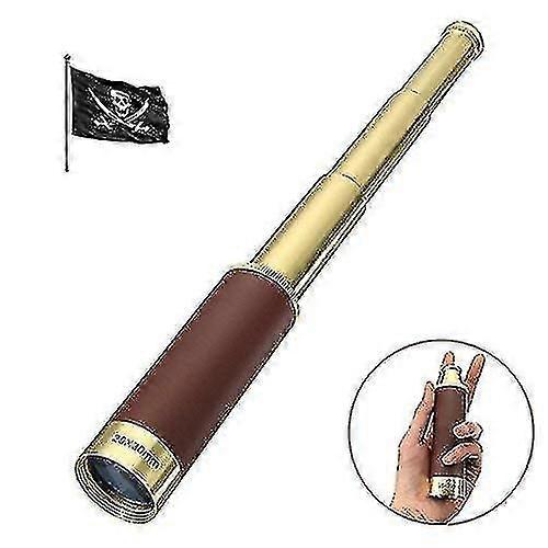 Pirate Monocular Telescope,handheld Collapsible Telescope 25x30