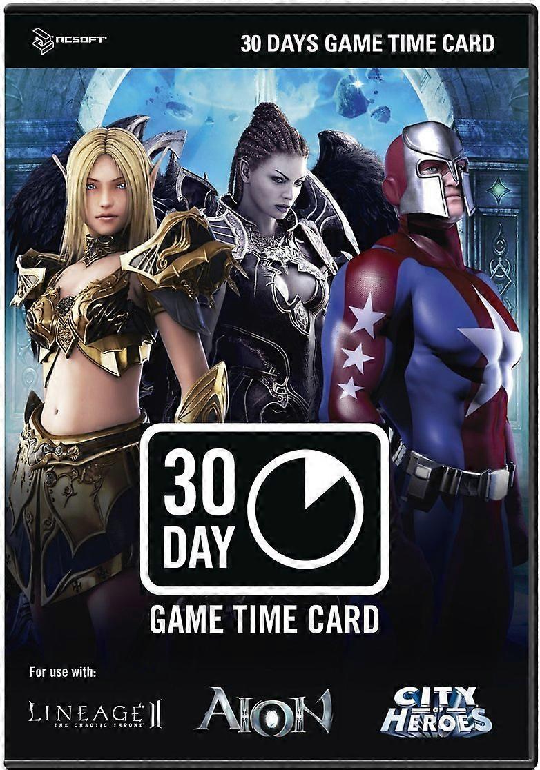 NCsoft Time Card - 30 Days (Boxed Product 2x15) - PC CD - New & Sealed