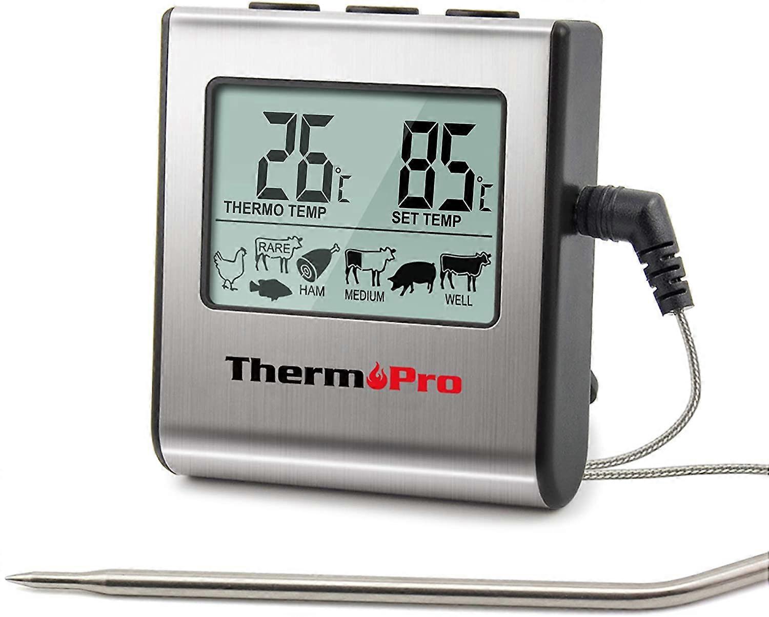 Digital Meat Cooking Thermometer with LCD Display compatible with Smoker Oven
