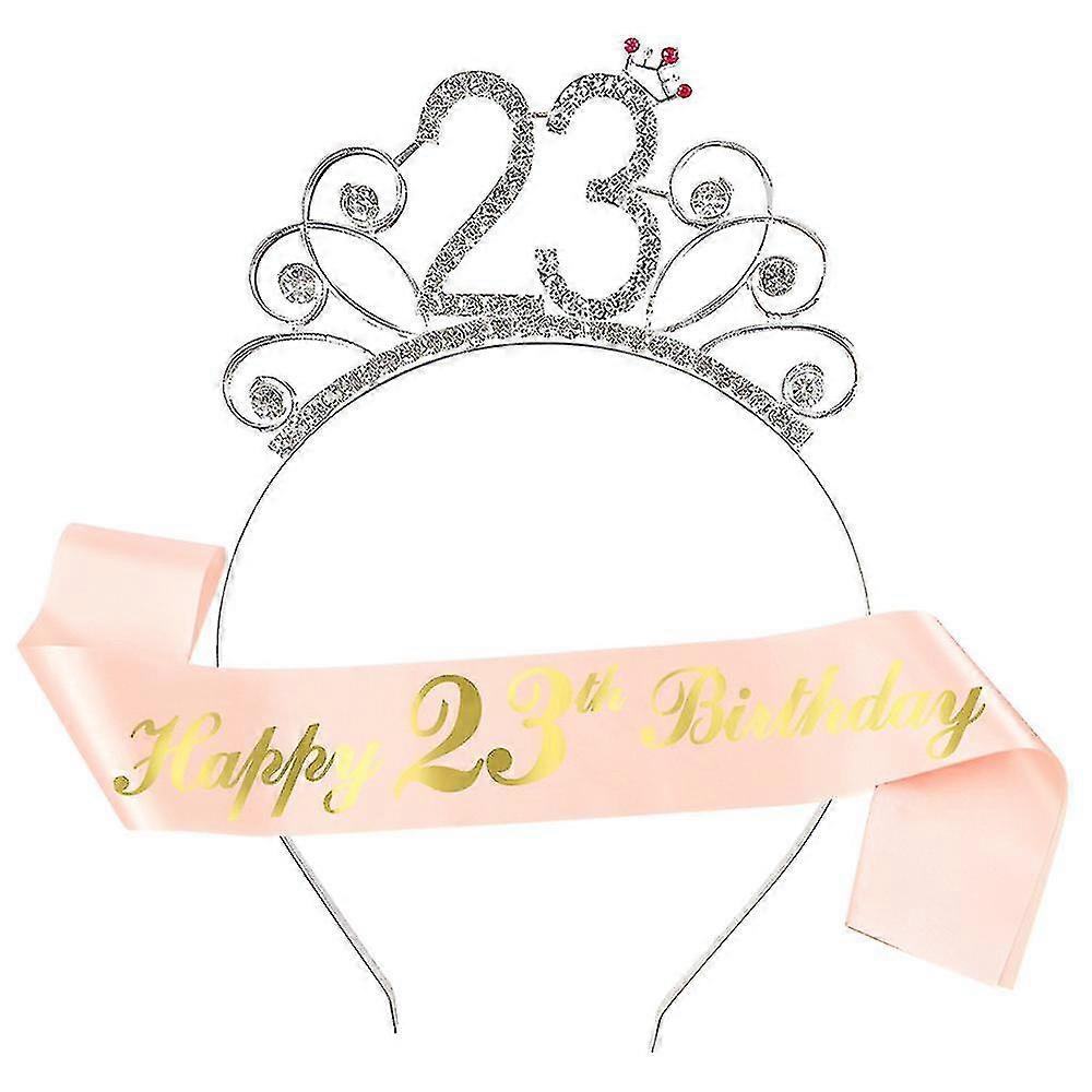 23th Sash And Tiara For Girls, Sash 23 Sash And Tiara