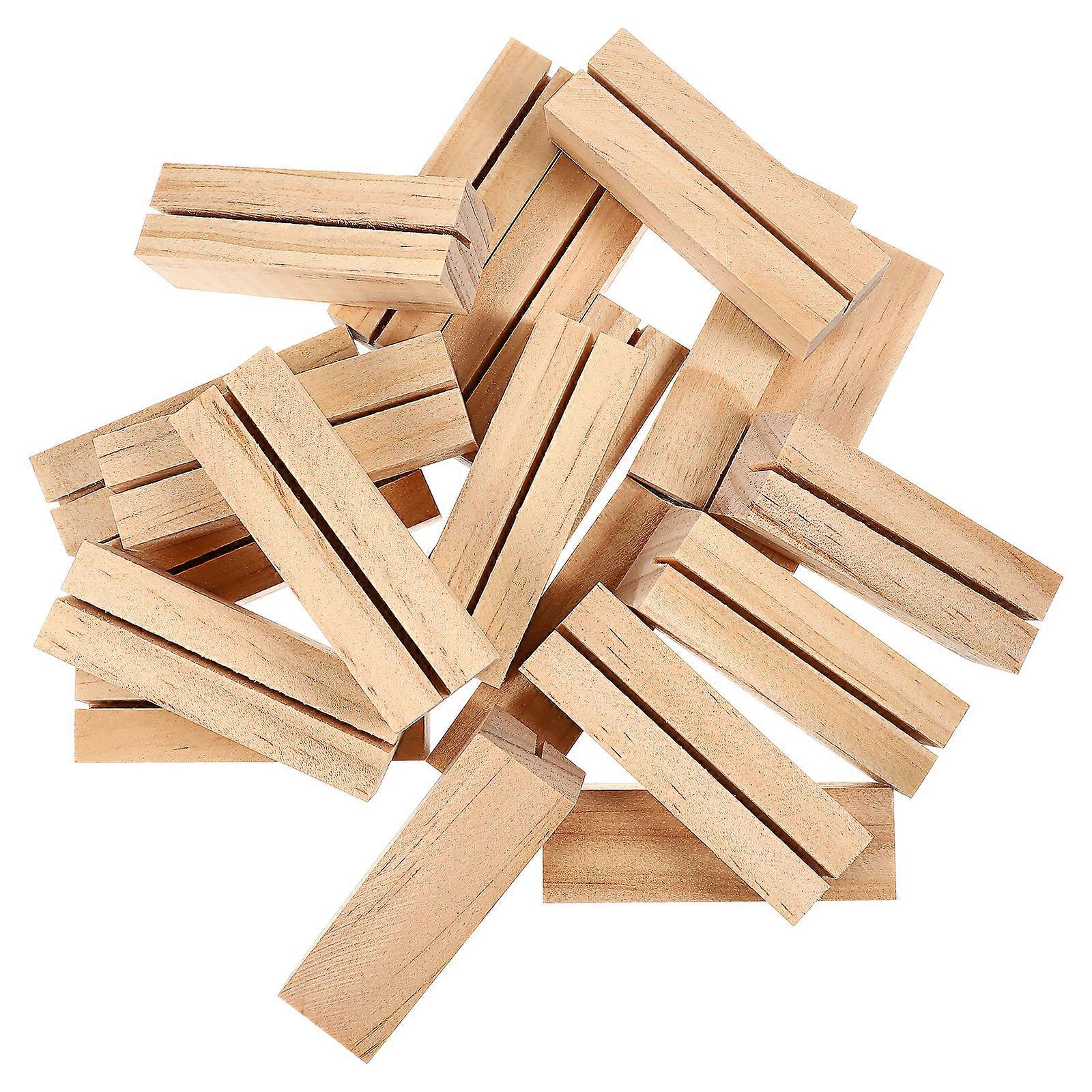 12pcs Table Card Display Holders Wooden Photo Stands Place Card Holders Memo Holder for Home Office