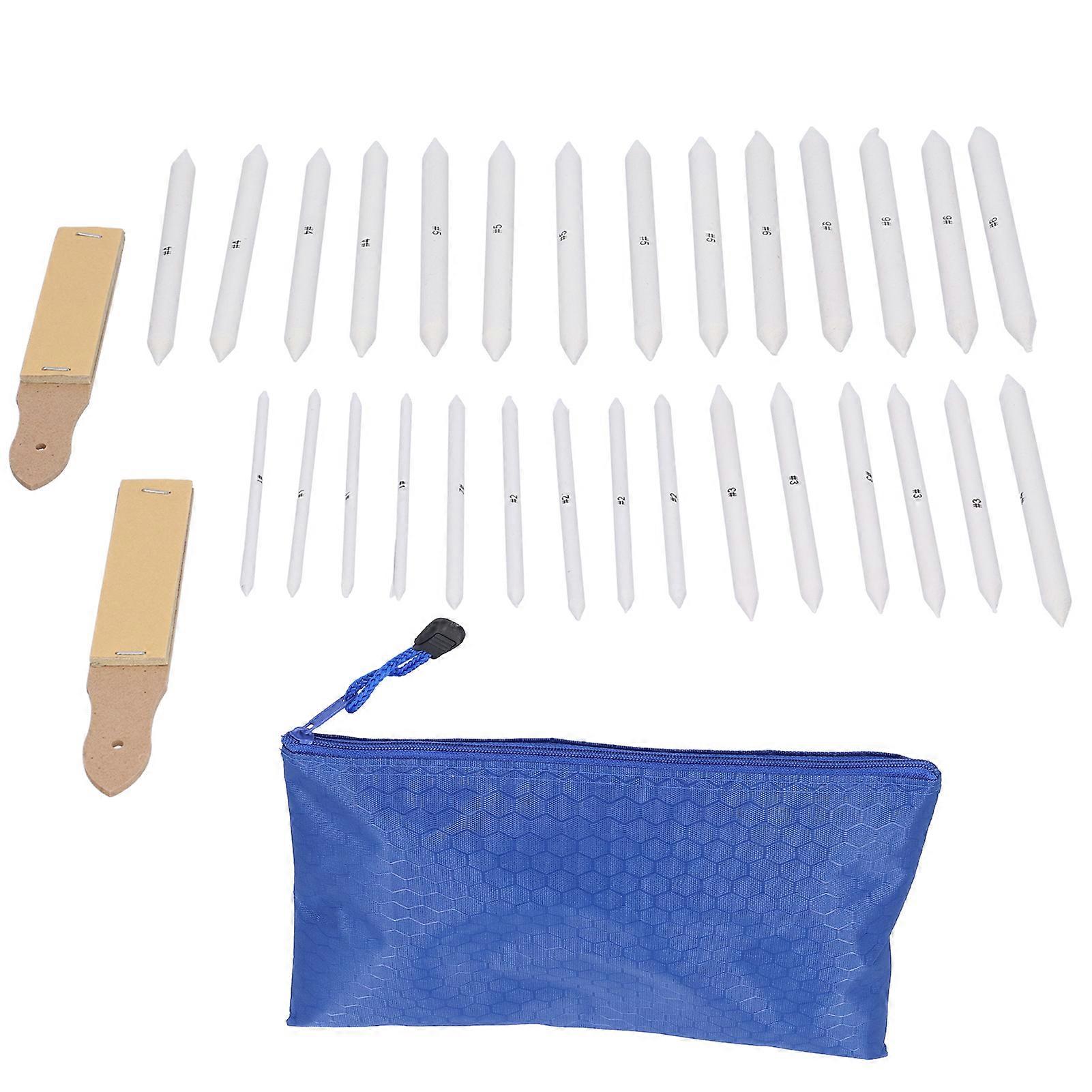 Blending Stumps and Tortillions Set Drawing Tools with 2Pcs Sandpaper Pencil Pointer for Sketch YEMAA