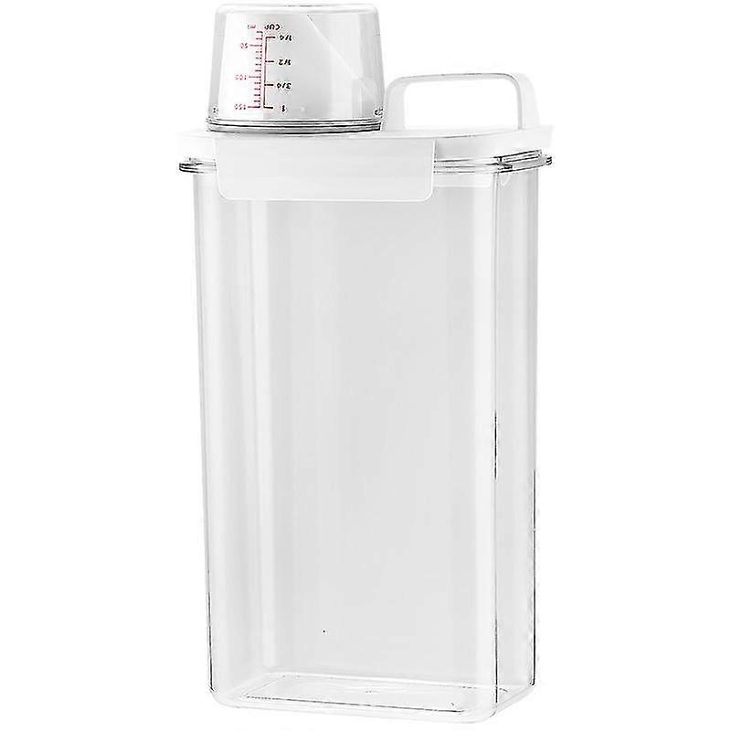 1-2l Wäsche Pulver Aufbewahrungsbox Kunststoff Eimer mit Deckel Home Organizer Getreidetank Badezimmer Waschpulver Behälter