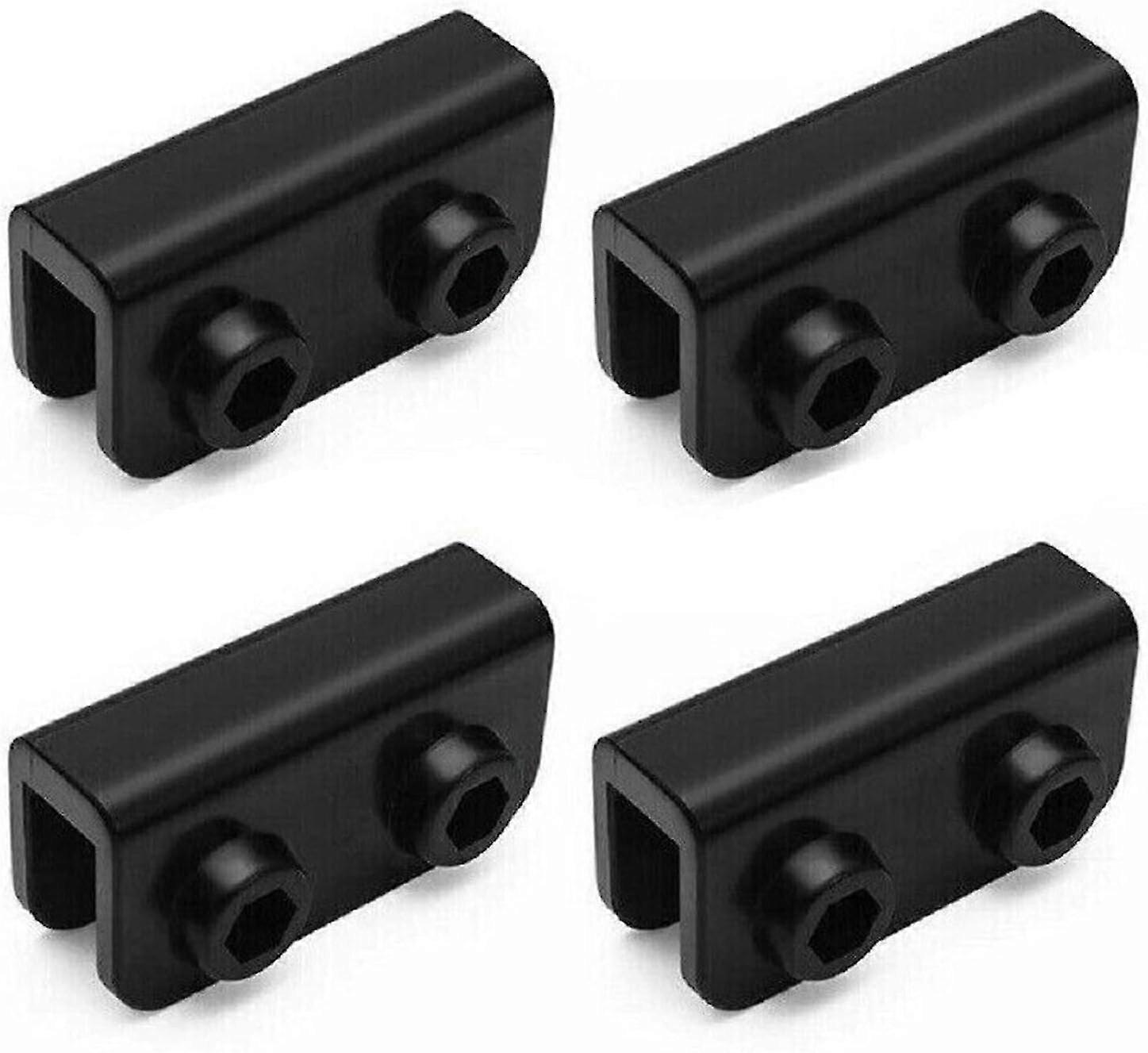 4pcs 2 Way Pop Up Gazebo Replacement Connector Spare Rectangular Bracket Set Black