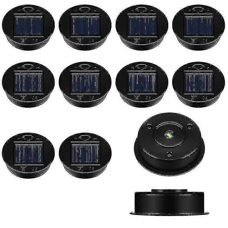 12 Pack Replacement Solar Light Parts Solar Light Replacement Tops Waterproof Led Solar Panel