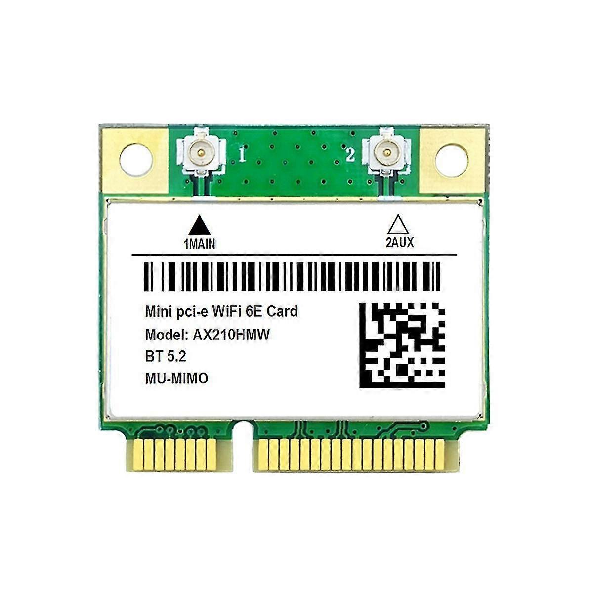 Ax210hmw Wifi Card Wifi 6e Mini Pci-e Ax210 802.11ax/ac 2.4g/5g//6g Bt5.2 Wireless Adapter For Lapt
