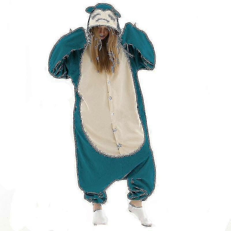 Adults One-piece Pajama, Animal Kigurumi Onesie For Men Women Full Body  Pyjama Cartoon Snorlax Pajamas Cosplay Costume