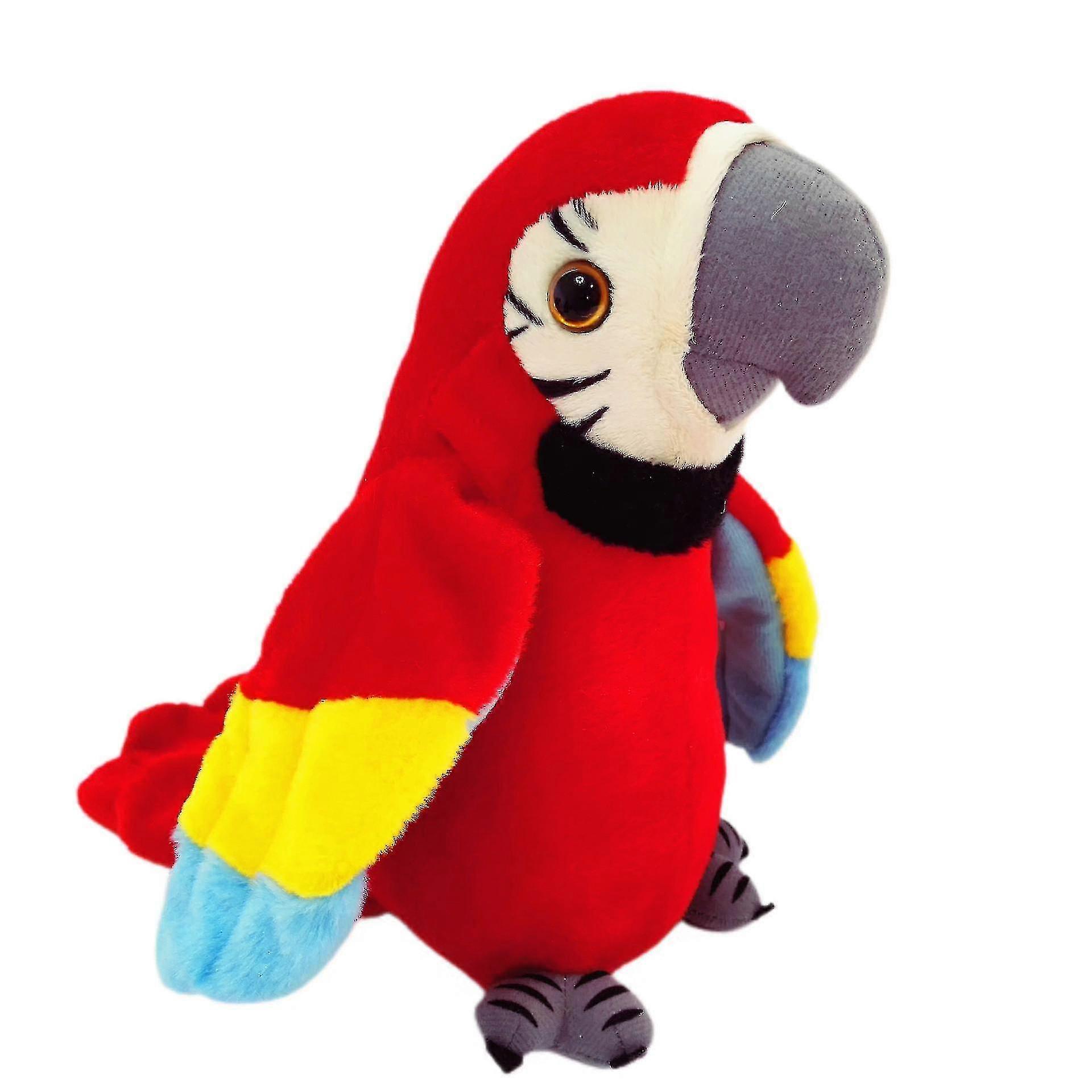 Talking Parrot Repeats What You Say Plush Animal Toy Electronic Parrot For Kids Gift
