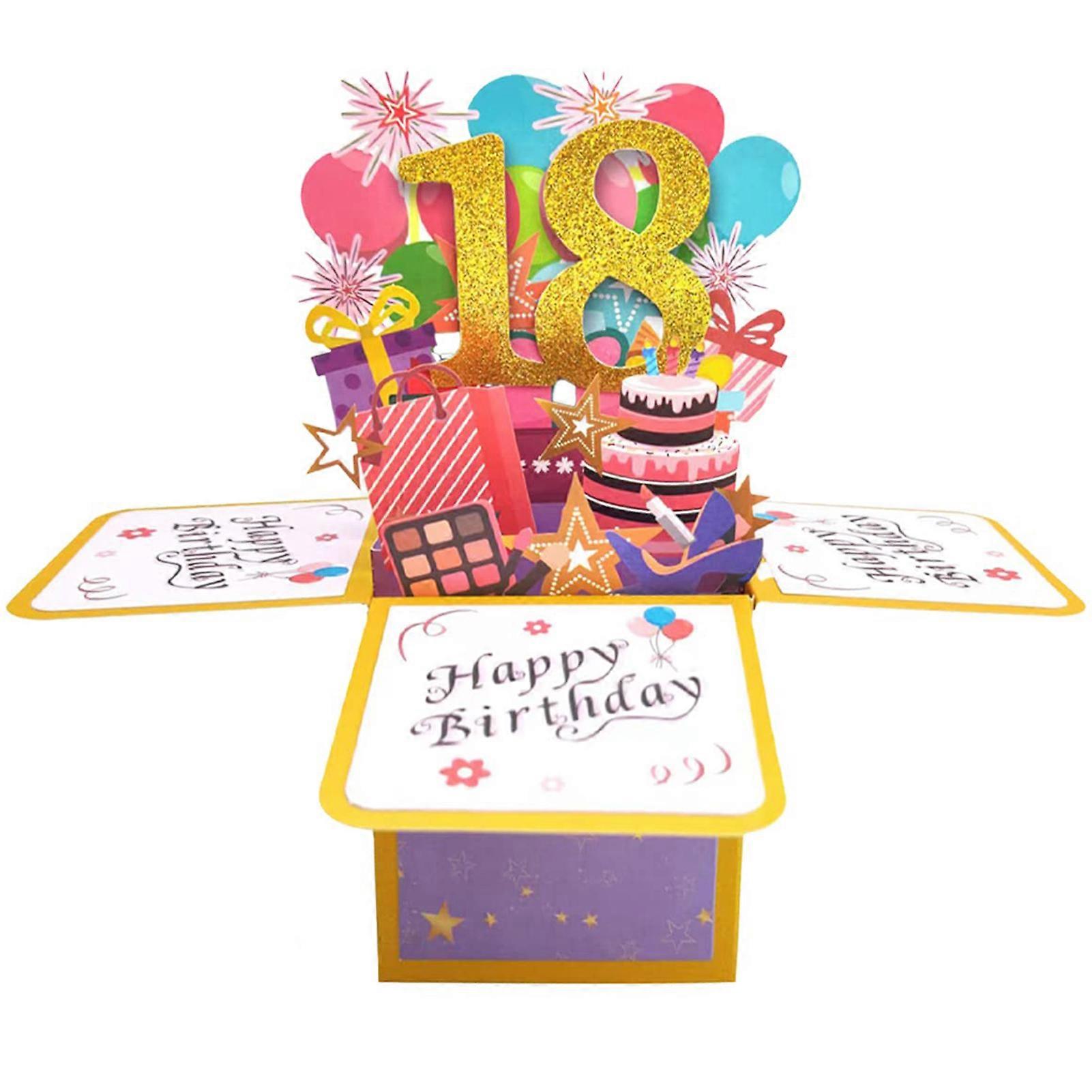 Happy Birthday-pop-upkaart, schattige 3D-geschenkdoos met enveloppen en kleine kaart, grappige verjaardagskaart voor vrouwen en mannen, unieke opvouwbare feestkaarten voor dochter, zoon, moeder, papa Happy Birthday-pop-upkaart, schattige 3D-geschenkdoos met enveloppen en kleine kaart, grappige verjaardagskaart voor vrouwen en mannen, unieke opvouwbare feestkaarten voor dochter, zoon, moeder, papa