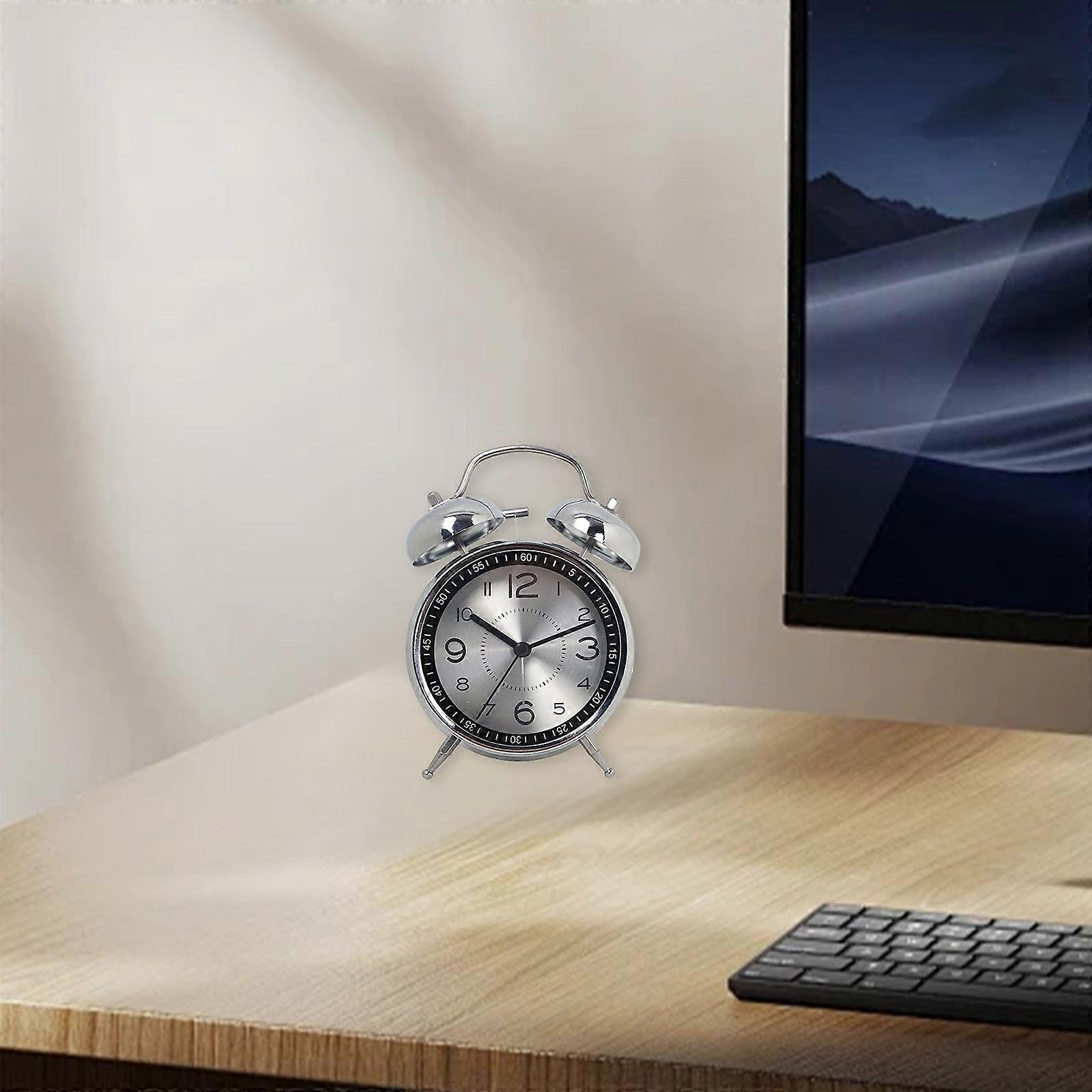 Alarm Clock Can Be Timed Fashion Night Light Quartz Galvanized Metal Precision Clock Suitable For Home School Student Use FLYE241867