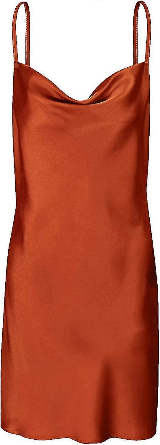 المرأة الساتان Bodycon الحرير زلة اللباس مثير بلا أكمام السباغيتي حزام الجانب سبليت تنحنح كوكتيل S-2XL