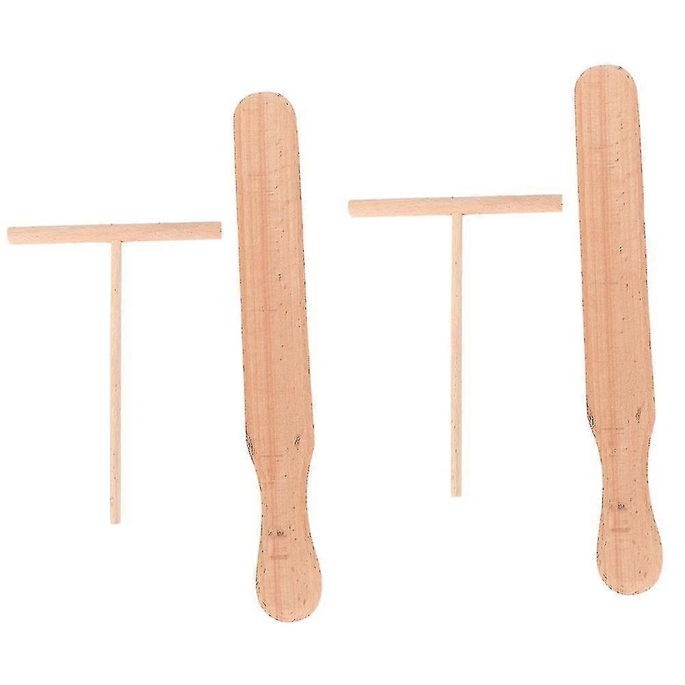4pcs Pancake Cooking Utensils Wooden Crepe Spatulas And Spreader Set -tortilla Rake Batter Spreadin
