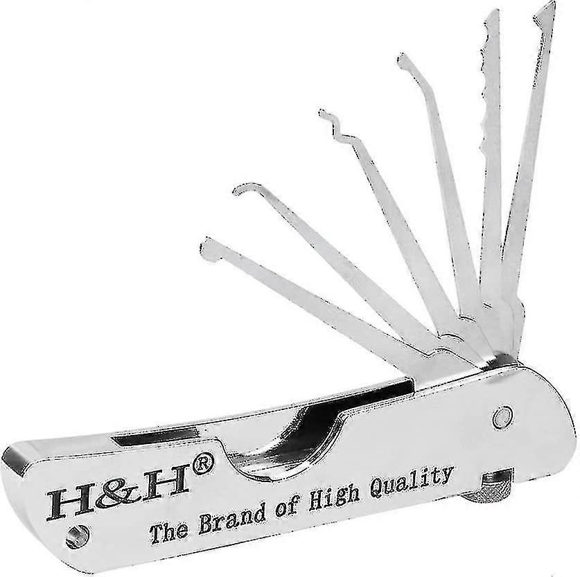 H&h Lock Folding Single Hook Picks Portable Padlock Training Tool Set Jackknife Locksmith Repairing Tools Hy